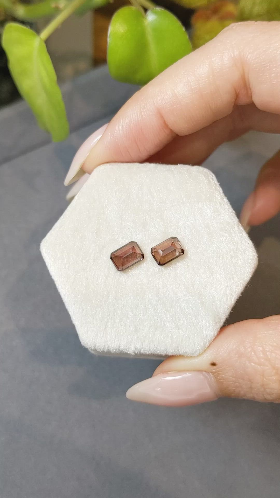 2.57&nbsp;Ct.Tw.Total Carat Weight Garnet Pair from Madagascar Size Video