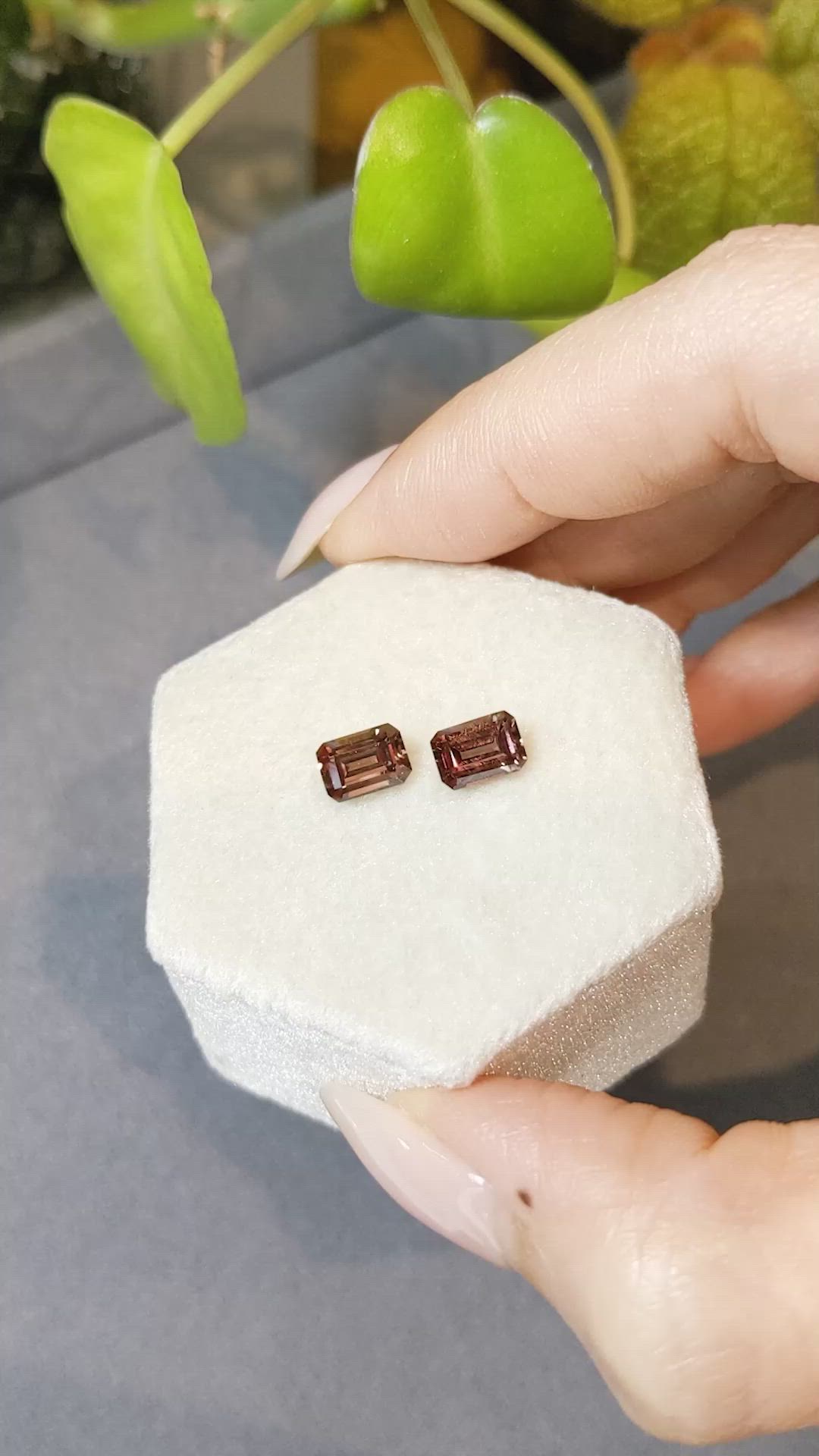 2.57&nbsp;Ct.Tw.Total Carat Weight Garnet Pair from Madagascar Size Video