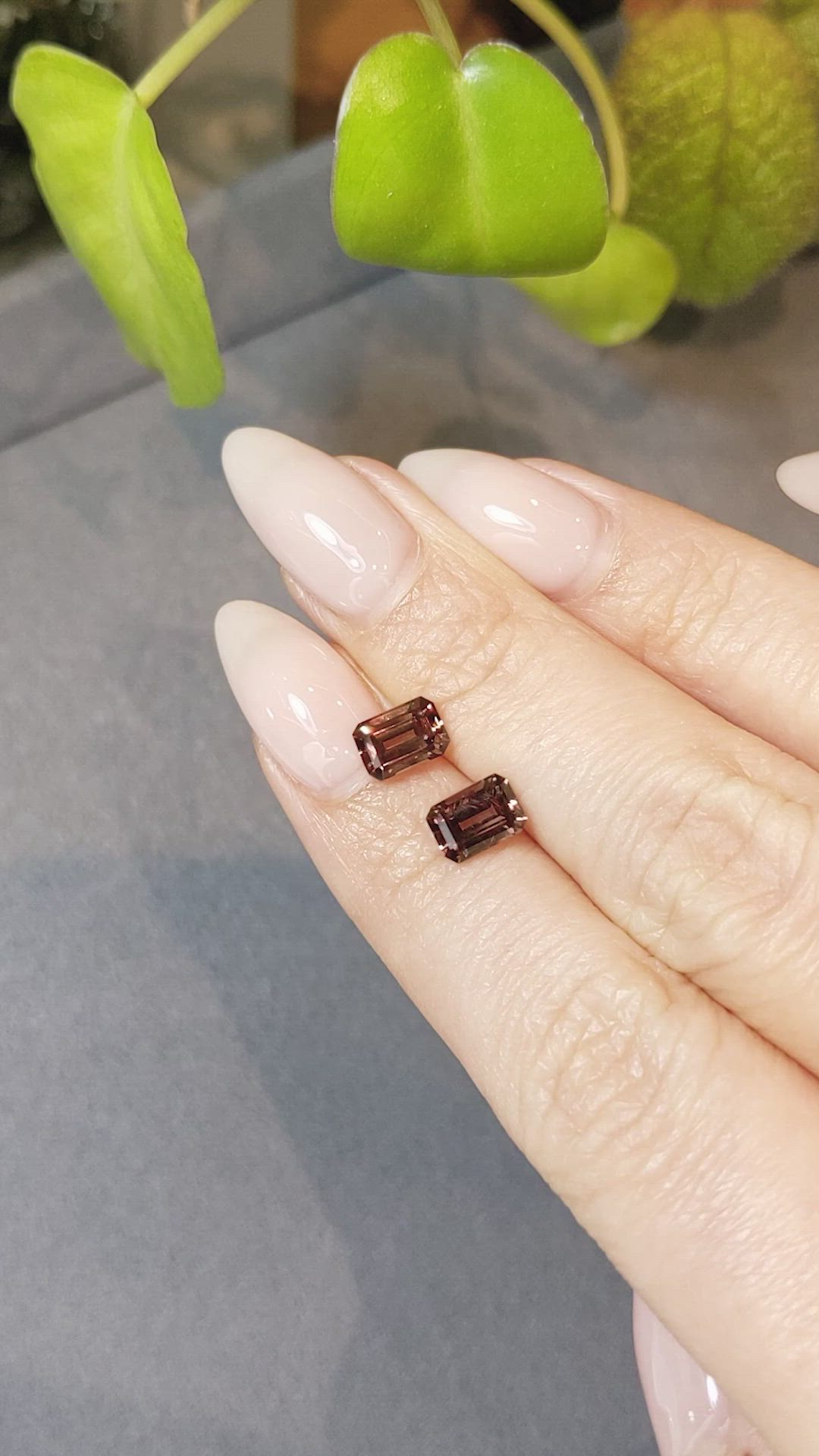 2.57&nbsp;Ct.Tw.Total Carat Weight Garnet Pair from Madagascar Size Video