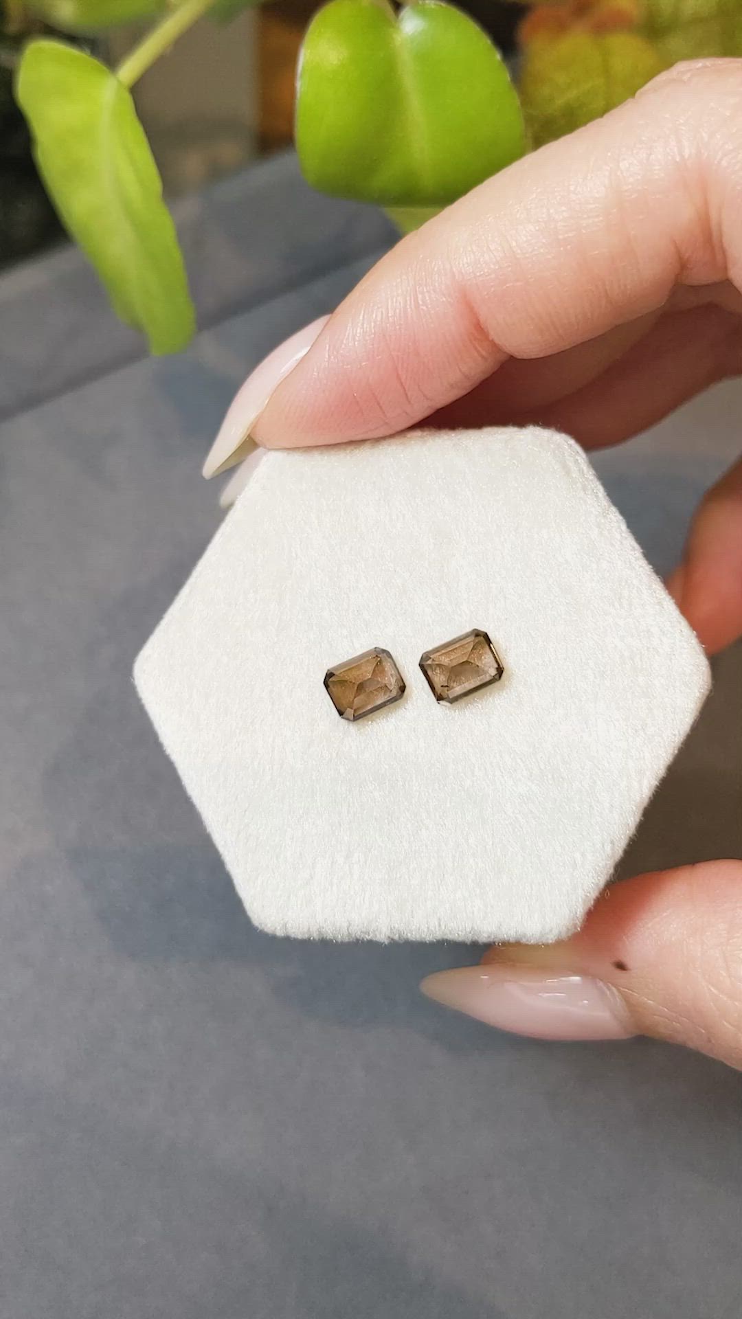 2.23 Ct.Tw.Total Carat Weight Garnet Pair from Madagascar Size Video