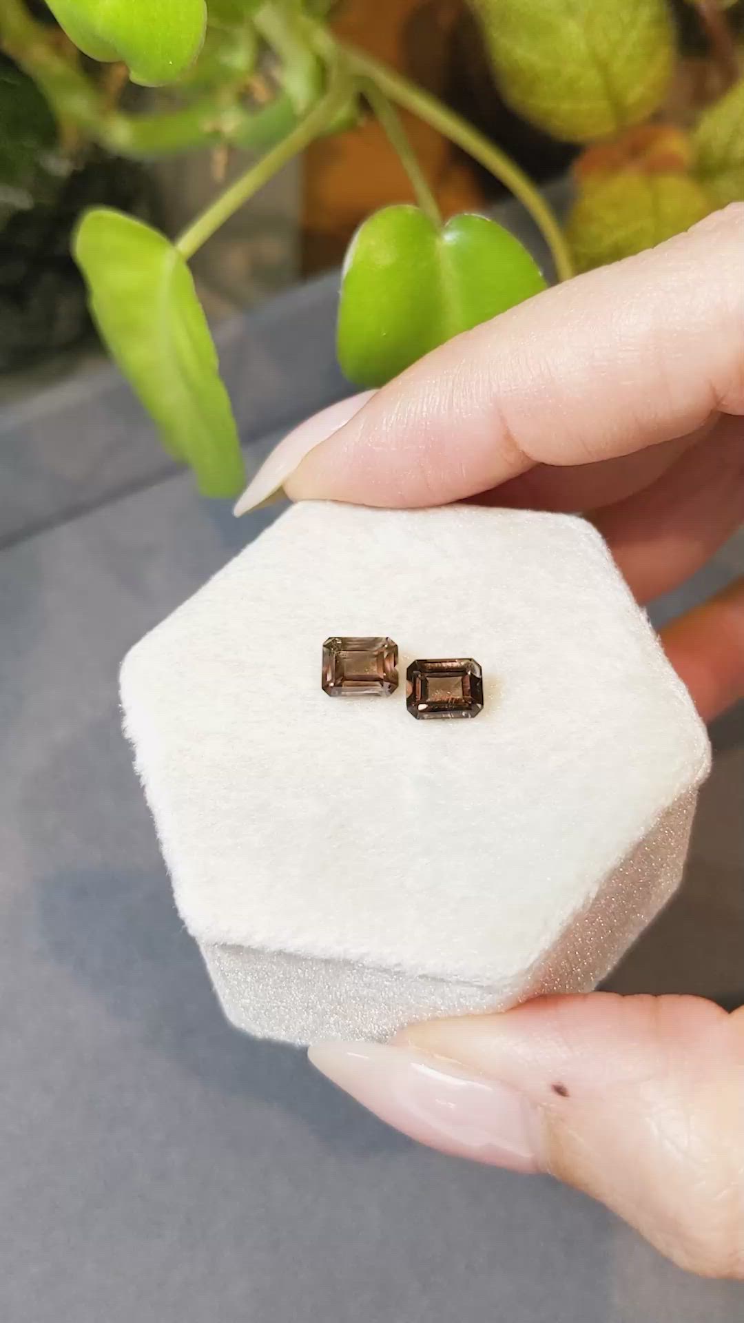 2.23 Ct.Tw.Total Carat Weight Garnet Pair from Madagascar Size Video