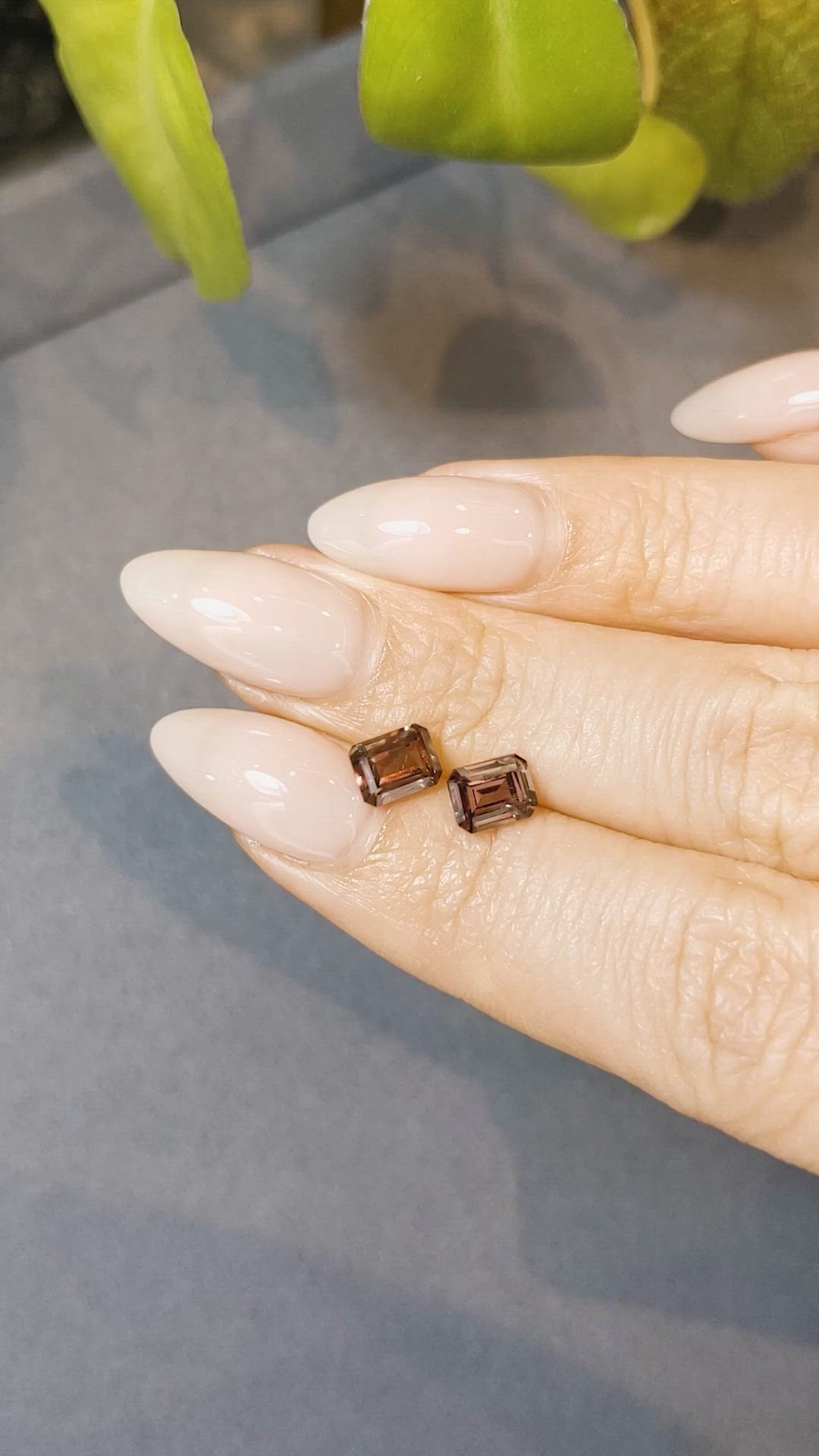 2.23 Ct.Tw.Total Carat Weight Garnet Pair from Madagascar Size Video