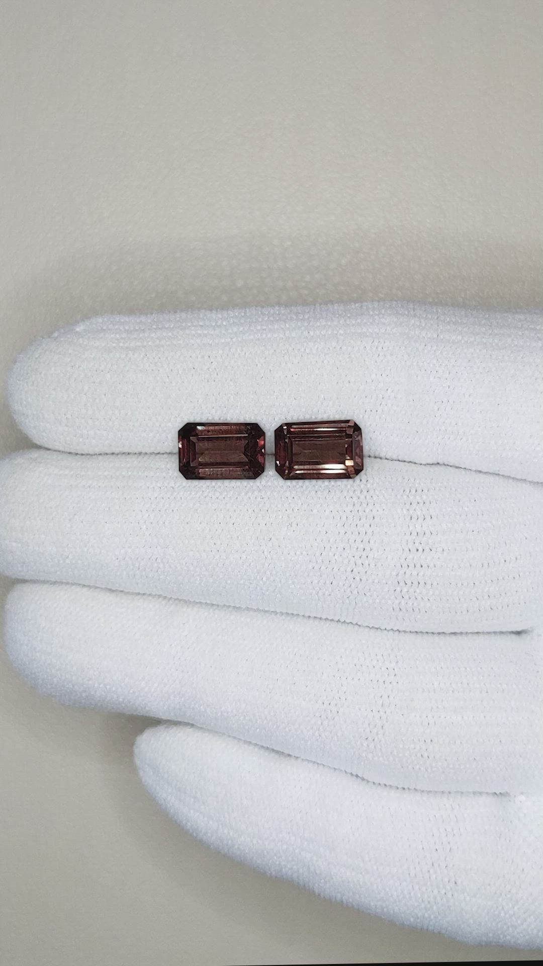 4.23&nbsp;Ct.Tw.Total Carat Weight Garnet Pair from Madagascar Size Video
