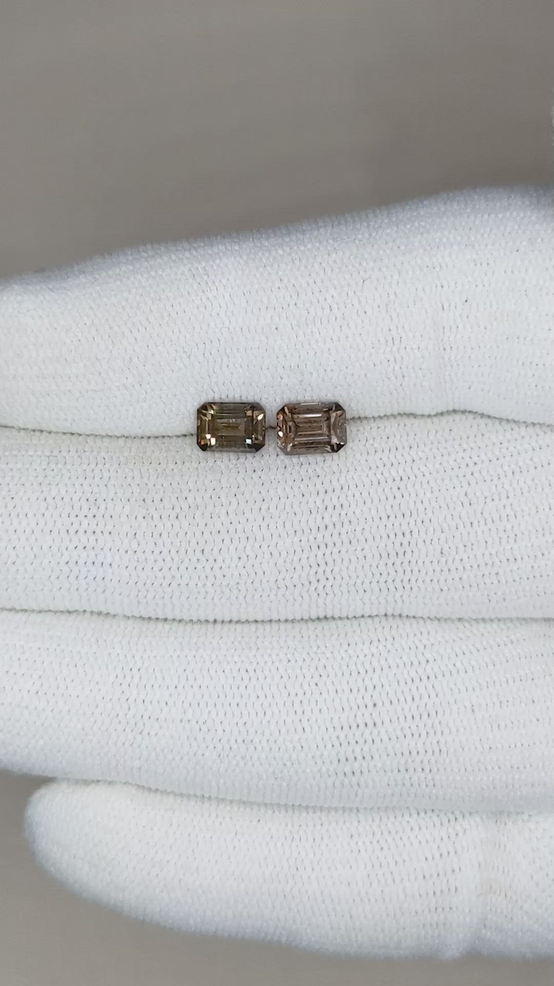 1.94 Ct.Tw.Total Carat Weight Garnet Pair from Madagascar Size Video