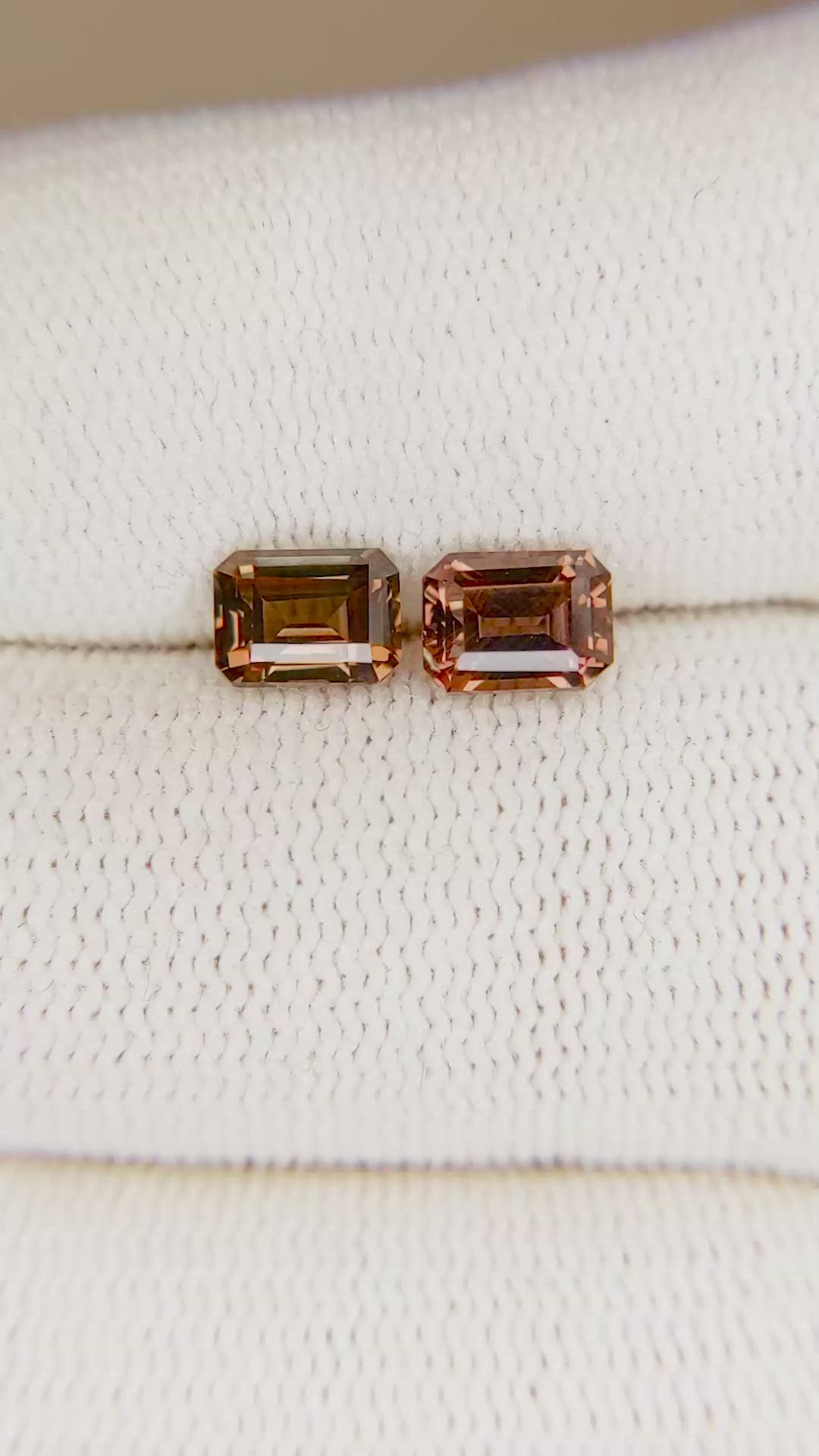 1.94 Ct.Tw.Total Carat Weight Garnet Pair from Madagascar Size Video