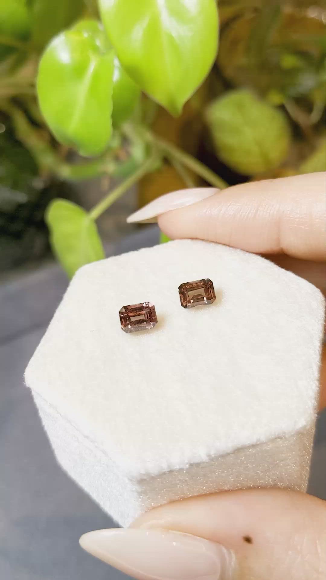 1.94 Ct.Tw.Total Carat Weight Garnet Pair from Madagascar Size Video