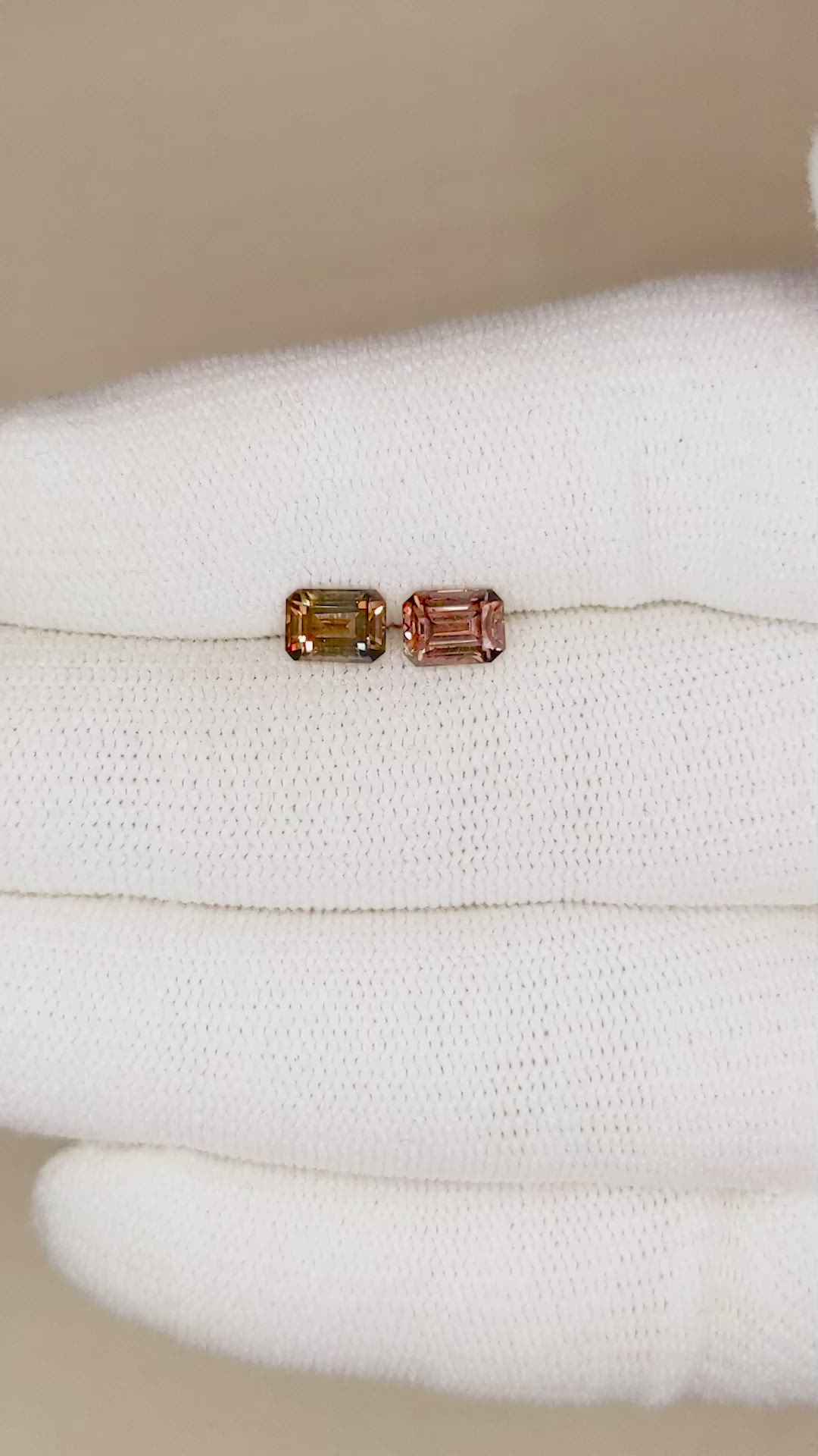 1.94 Ct.Tw.Total Carat Weight Garnet Pair from Madagascar Size Video