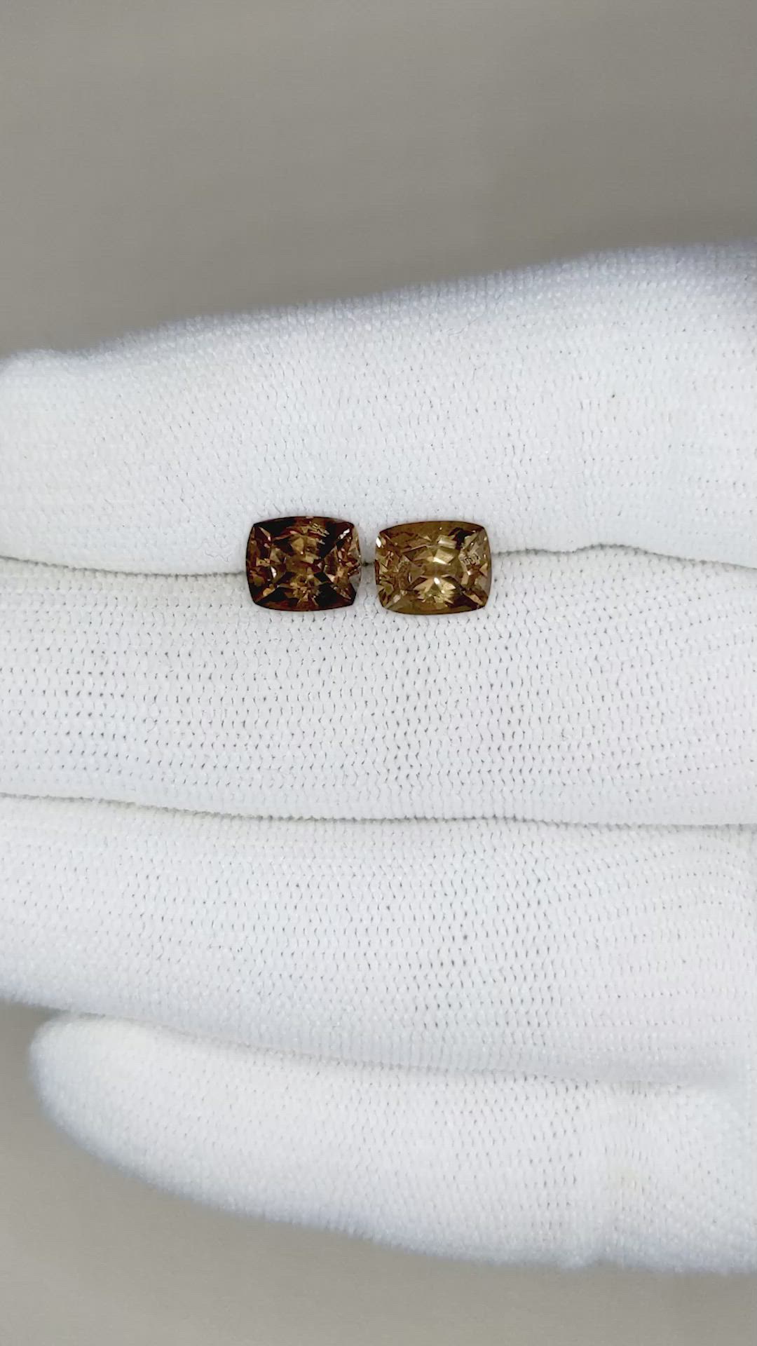 3.66 Ct.Tw.Total Carat Weight Garnet Pair from Madagascar Size Video