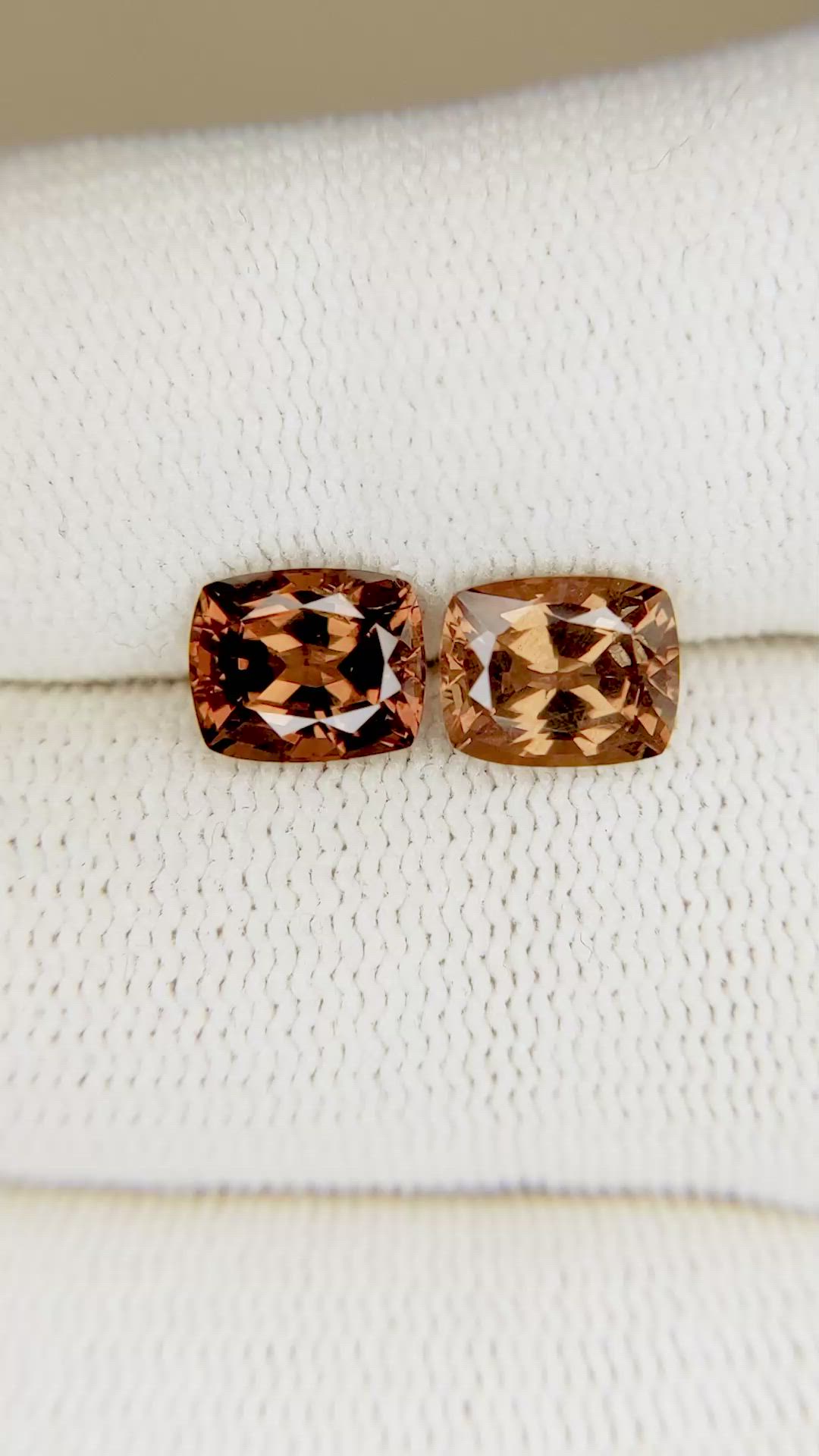 3.66 Ct.Tw.Total Carat Weight Garnet Pair from Madagascar Size Video