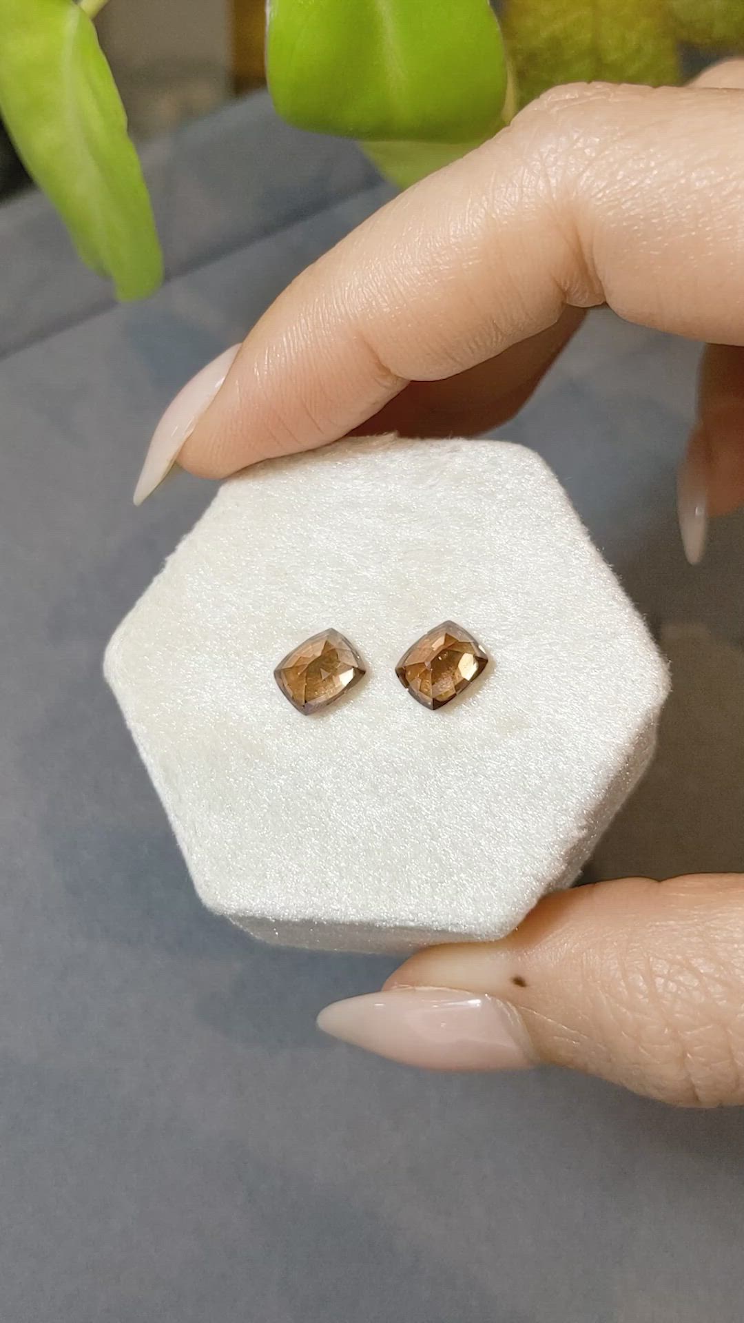 3.66 Ct.Tw.Total Carat Weight Garnet Pair from Madagascar Size Video