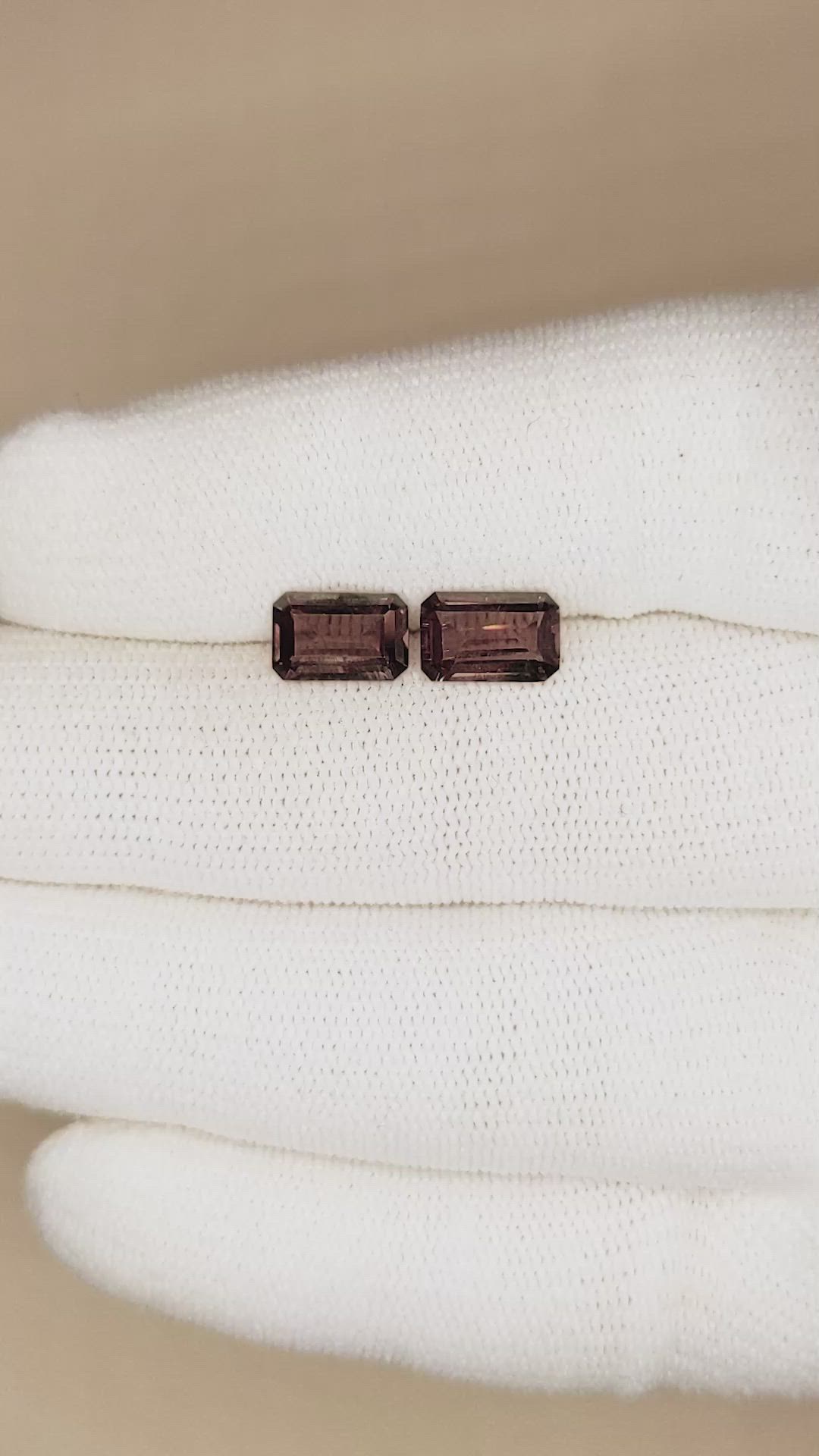 3.20 Ct.Tw.Total Carat Weight Garnet Pair from Madagascar Size Video