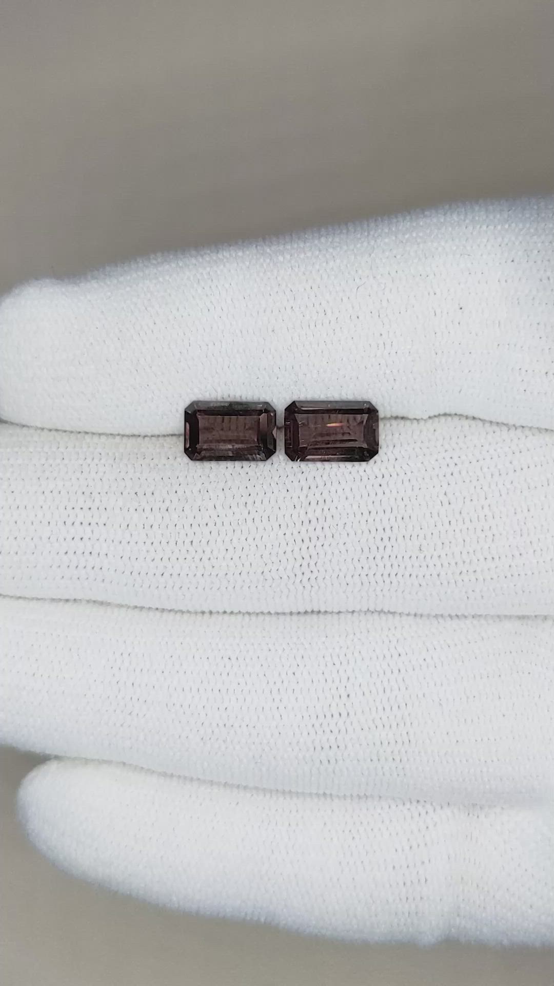 3.20 Ct.Tw.Total Carat Weight Garnet Pair from Madagascar Size Video