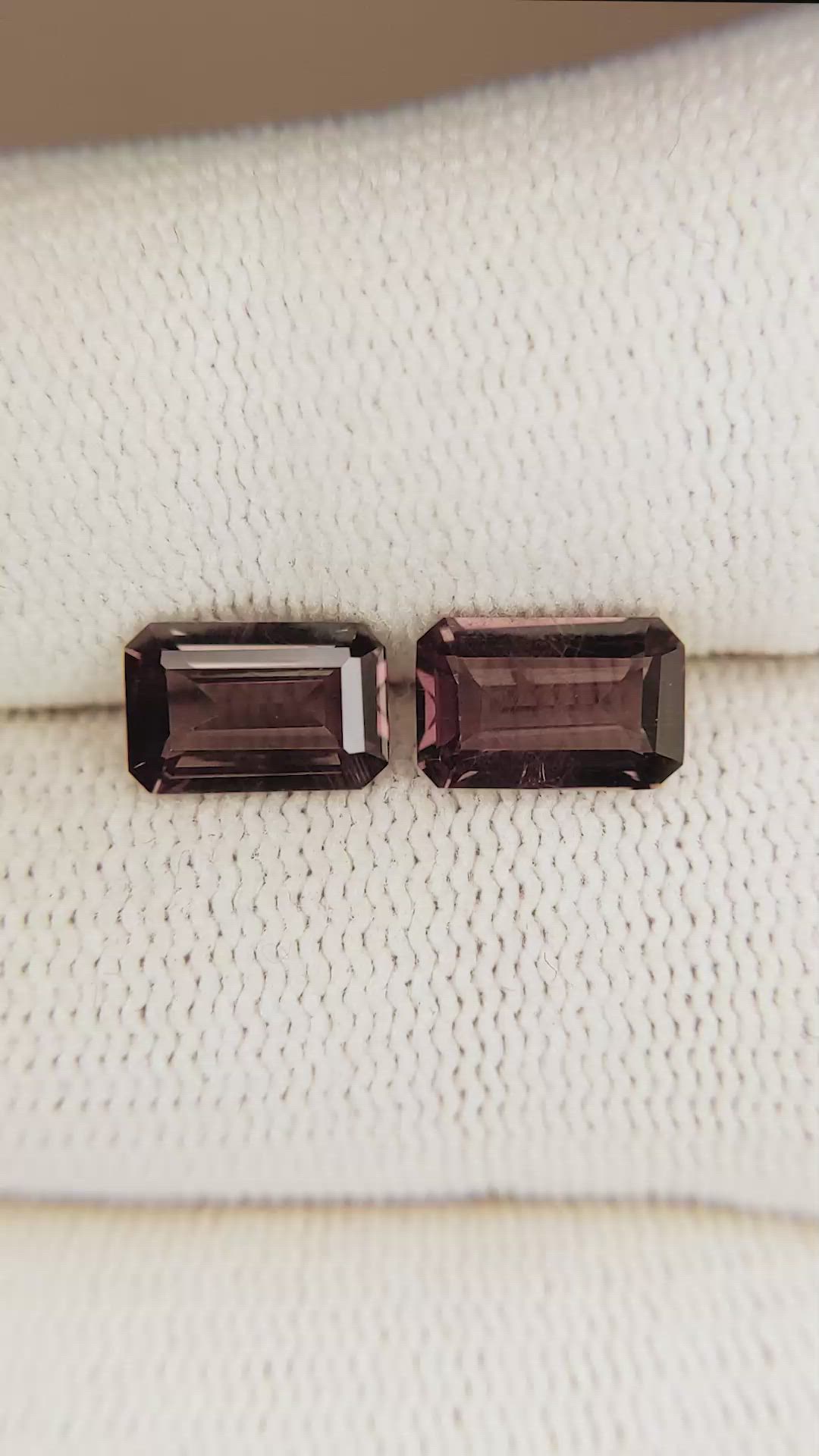 3.20 Ct.Tw.Total Carat Weight Garnet Pair from Madagascar Size Video