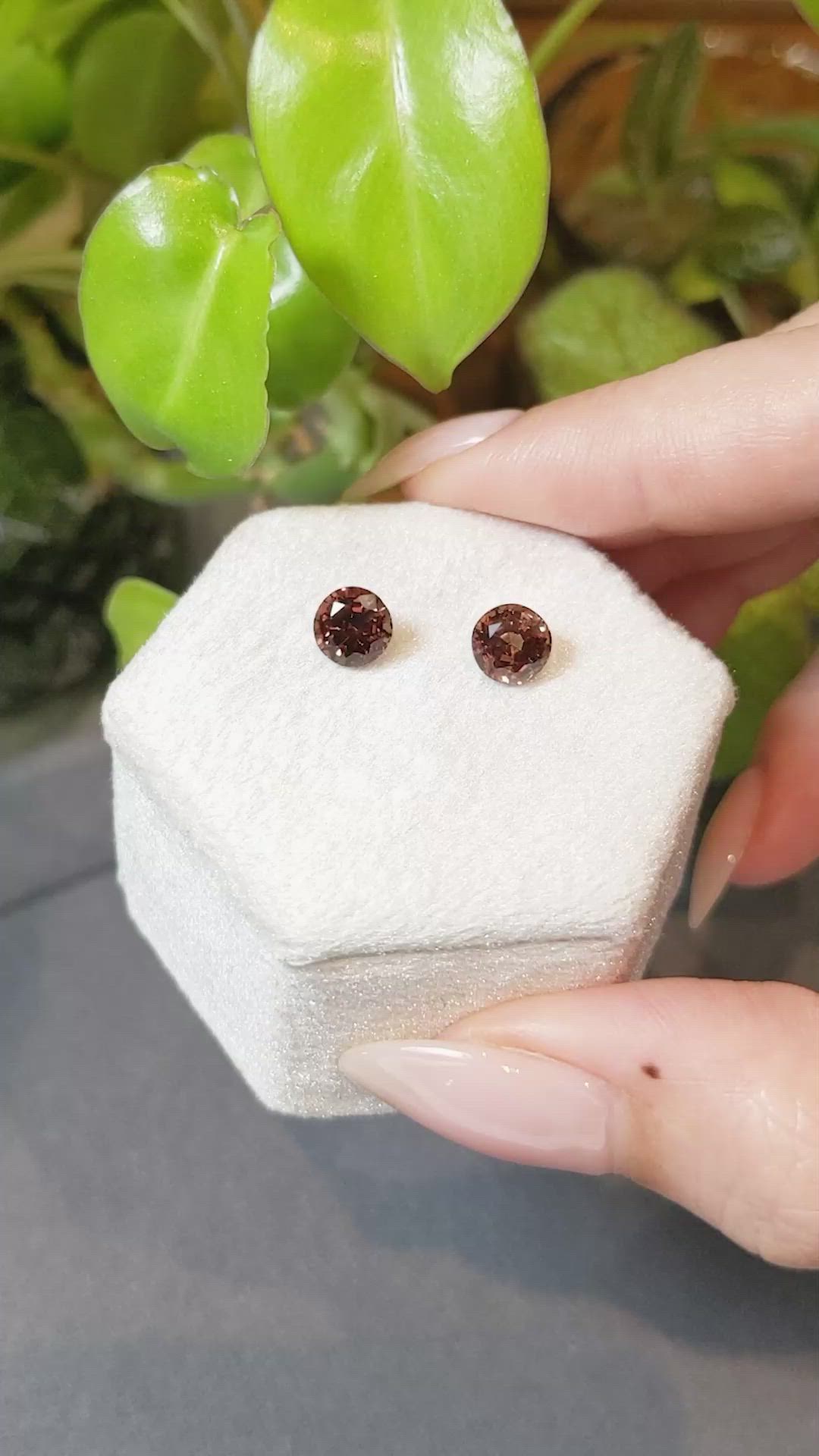 2.97 Ct.Tw.Total Carat Weight Garnet Pair from Madagascar Size Video