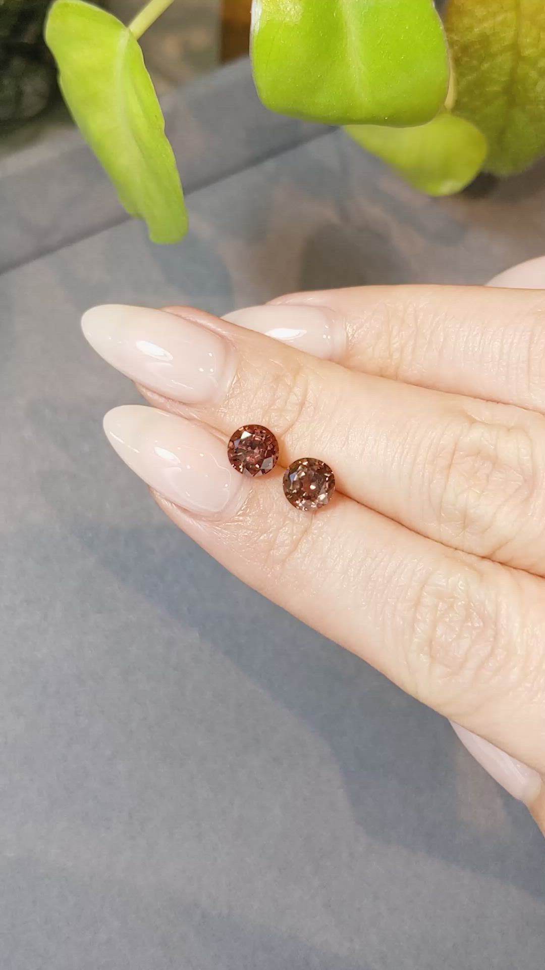 2.97 Ct.Tw.Total Carat Weight Garnet Pair from Madagascar Size Video