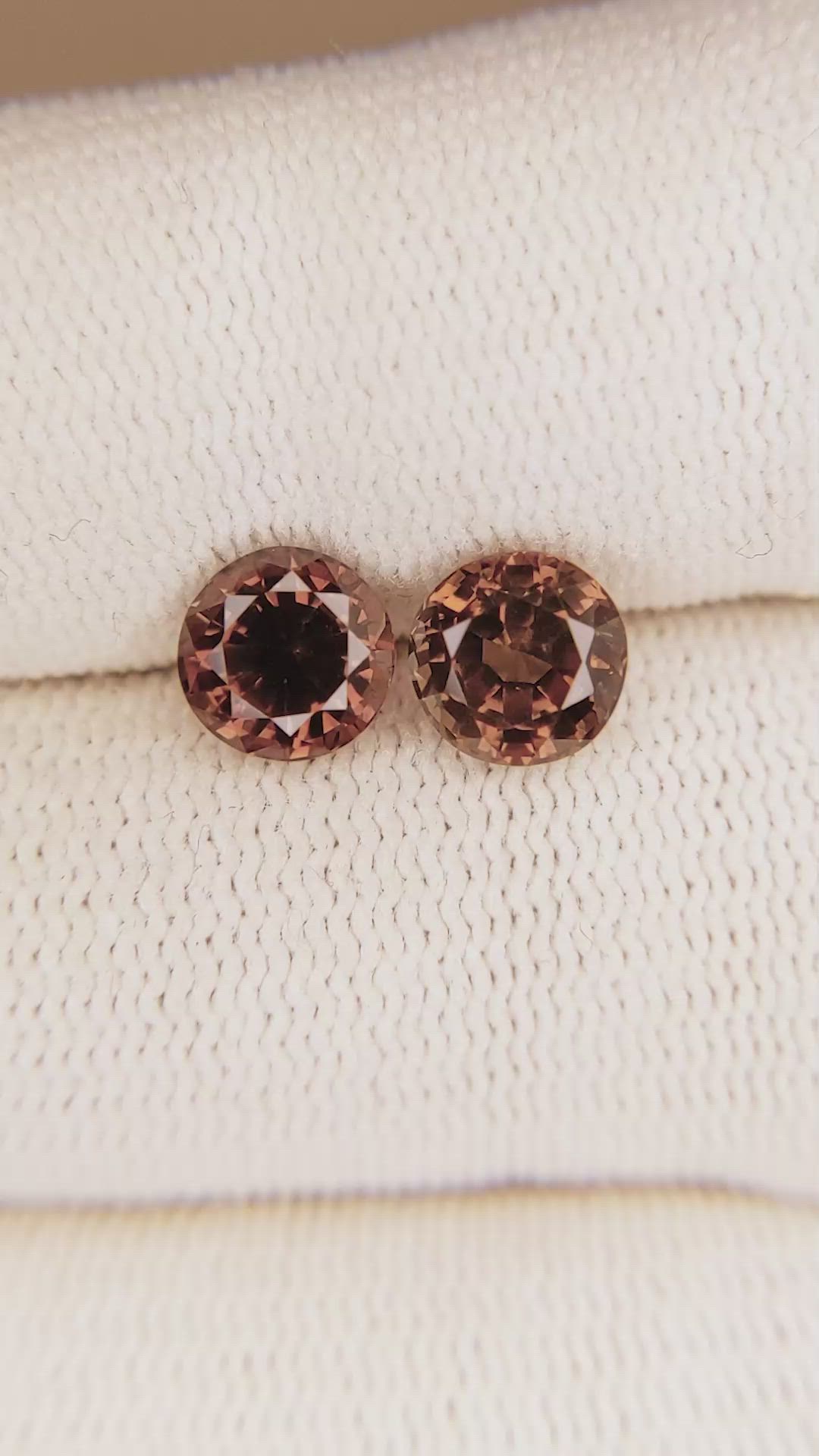 2.97 Ct.Tw.Total Carat Weight Garnet Pair from Madagascar Size Video