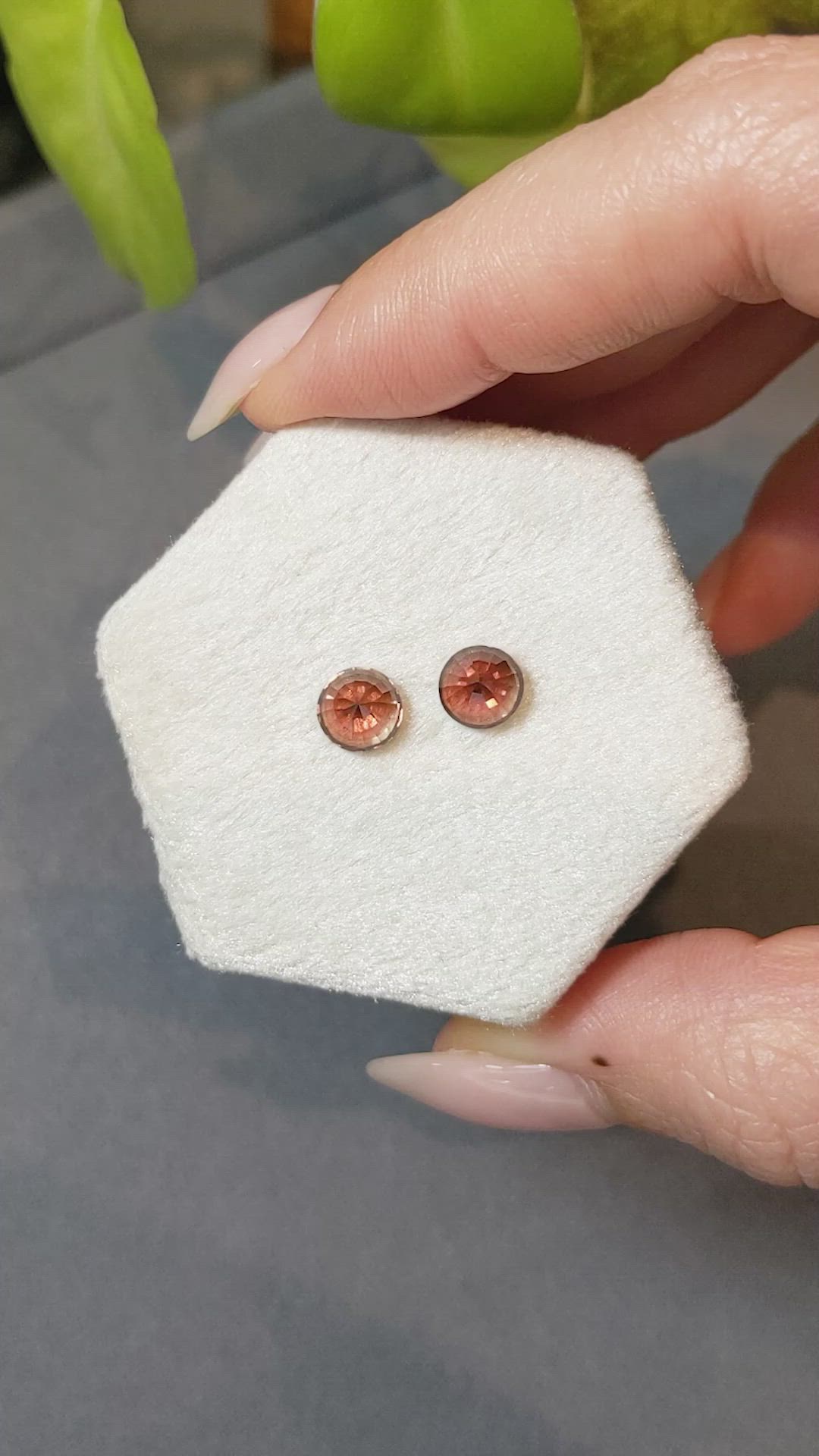 2.97 Ct.Tw.Total Carat Weight Garnet Pair from Madagascar Size Video