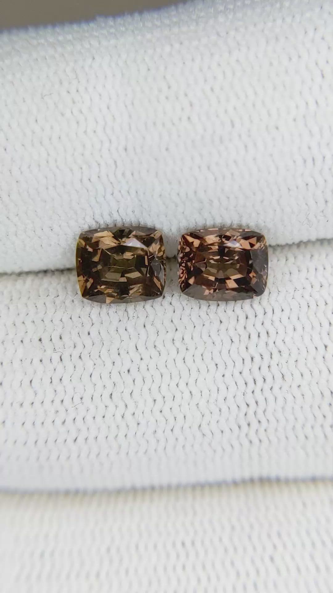 2.56 Ct.Tw.Total Carat Weight Garnet Pair from Madagascar Size Video