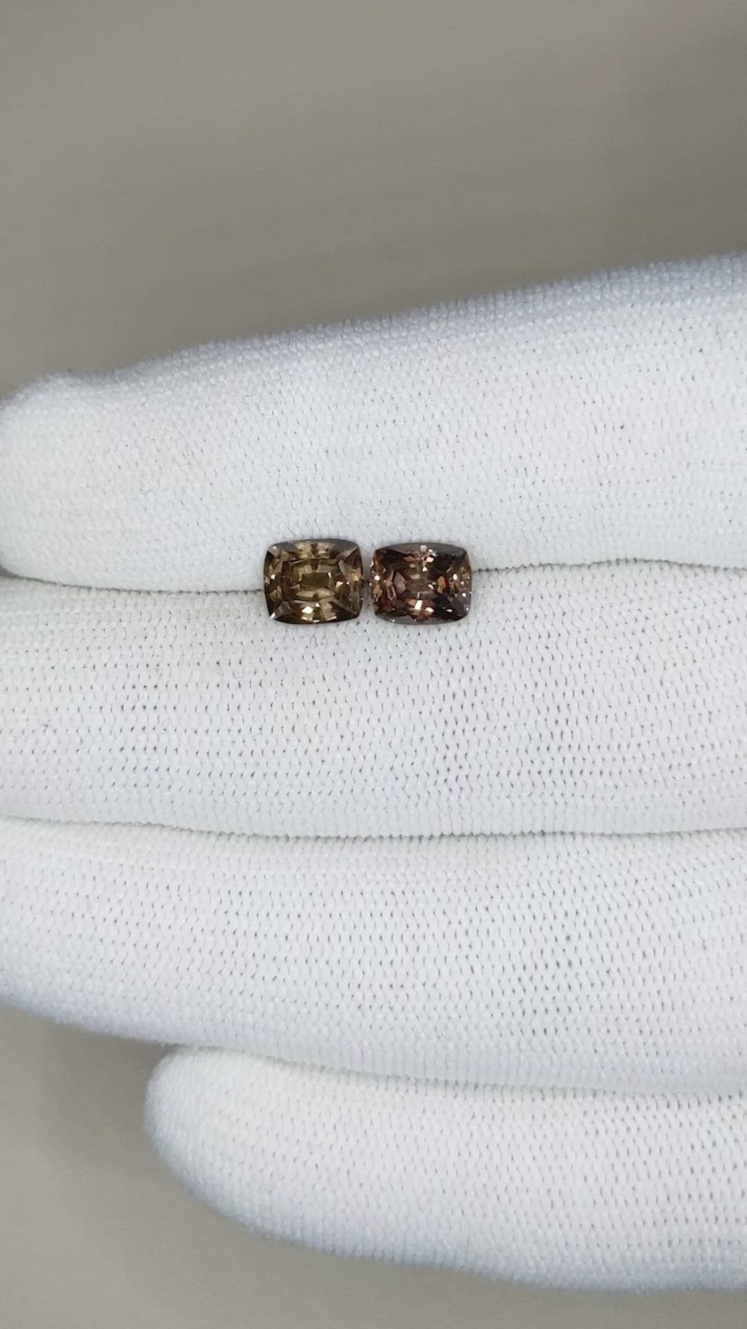 2.56 Ct.Tw.Total Carat Weight Garnet Pair from Madagascar Size Video