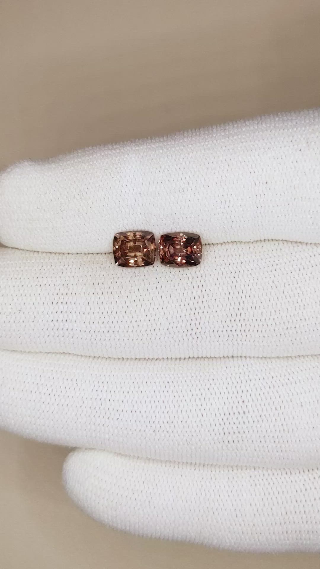 2.56 Ct.Tw.Total Carat Weight Garnet Pair from Madagascar Size Video