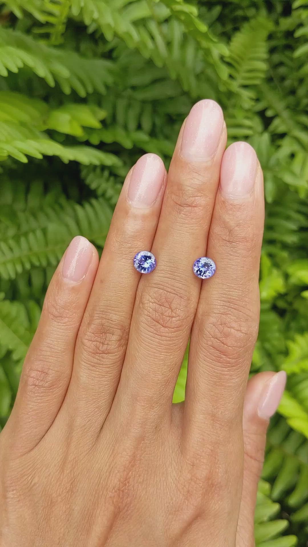 1.78 Ct.Tw.Total Carat Weight Tanzanite Pair from Tanzania Size Video
