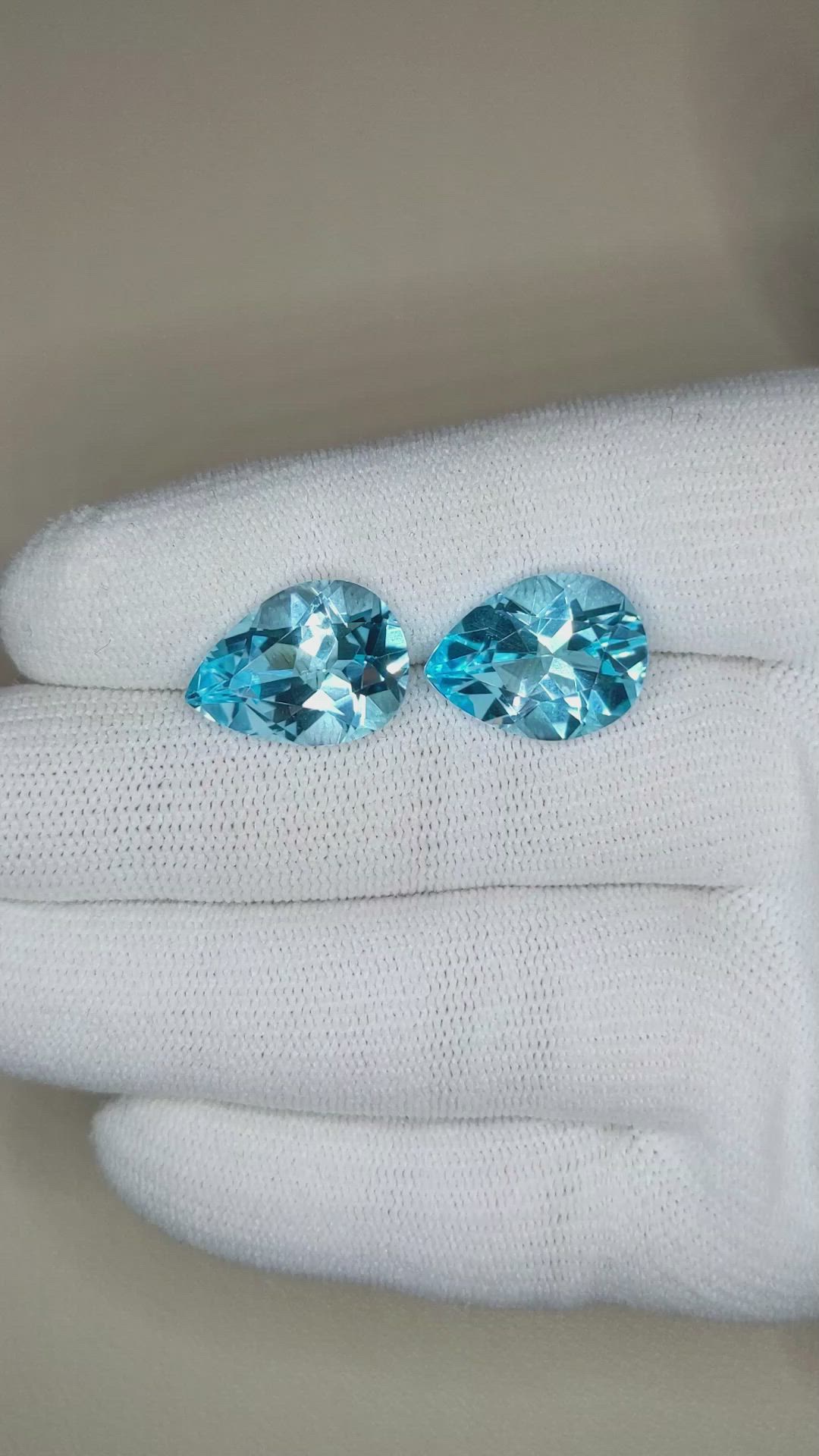 18.70 Ct.Tw.Total Carat Weight Topaz Pair from Brazil Size Video