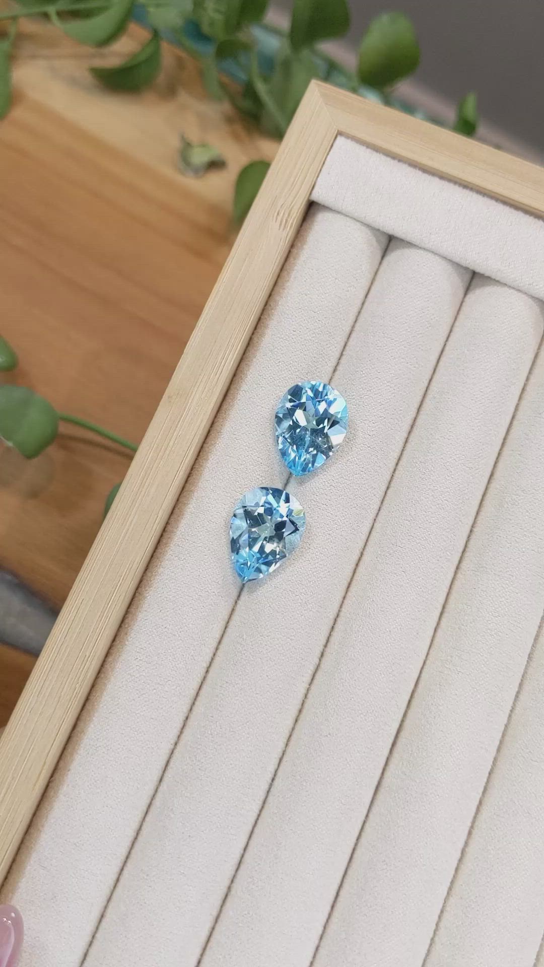 18.70 Ct.Tw.Total Carat Weight Topaz Pair from Brazil Size Video