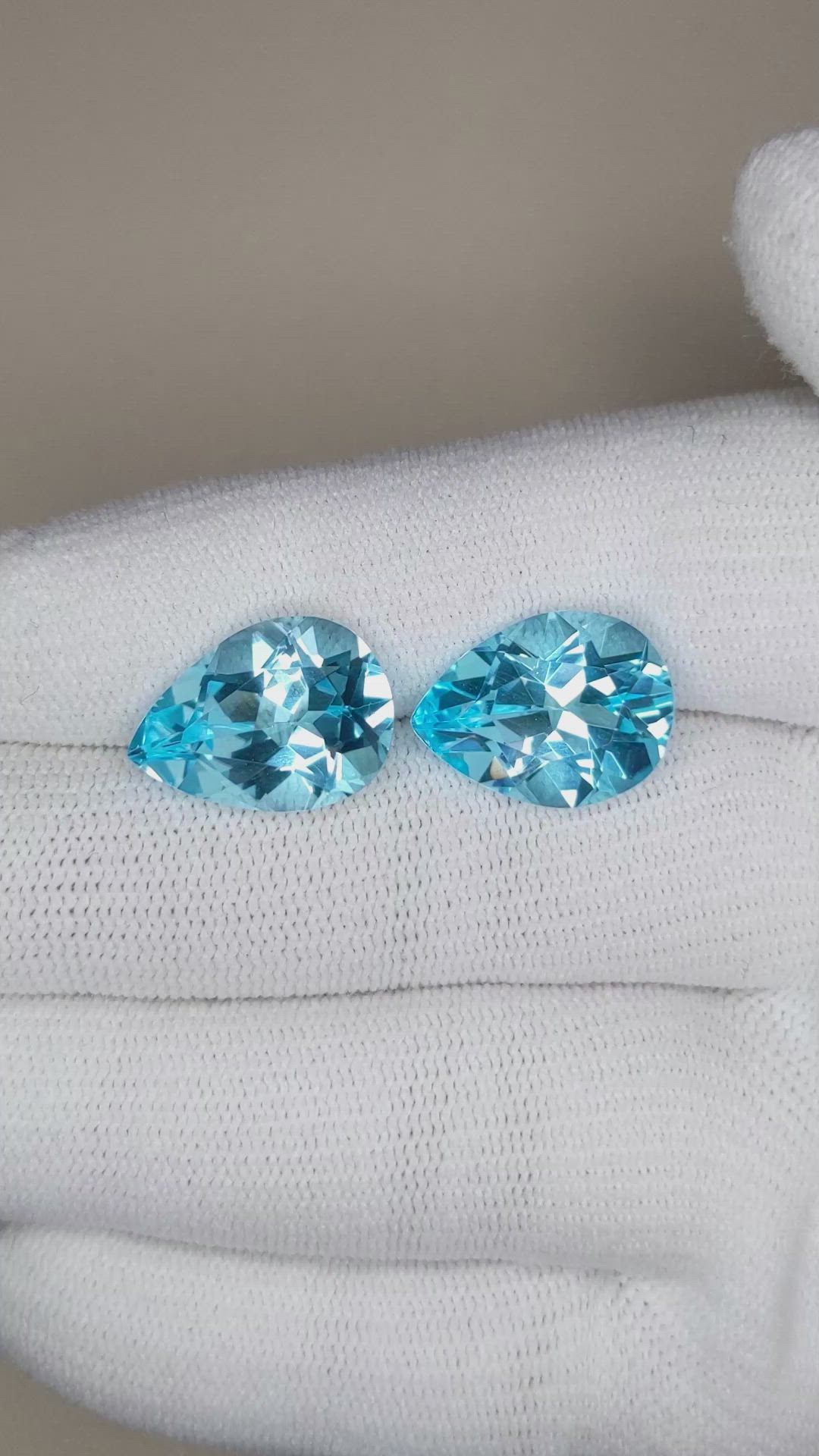 18.70 Ct.Tw.Total Carat Weight Topaz Pair from Brazil Size Video