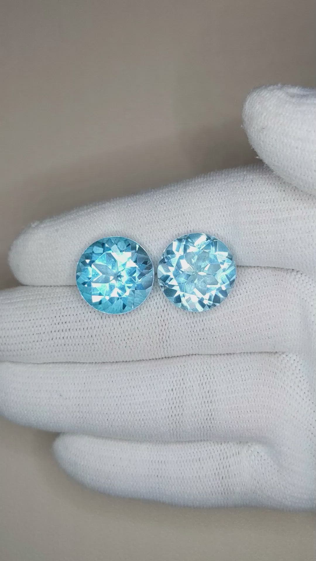 28.61 Ct.Tw.Total Carat Weight Topaz Pair from Brazil Size Video