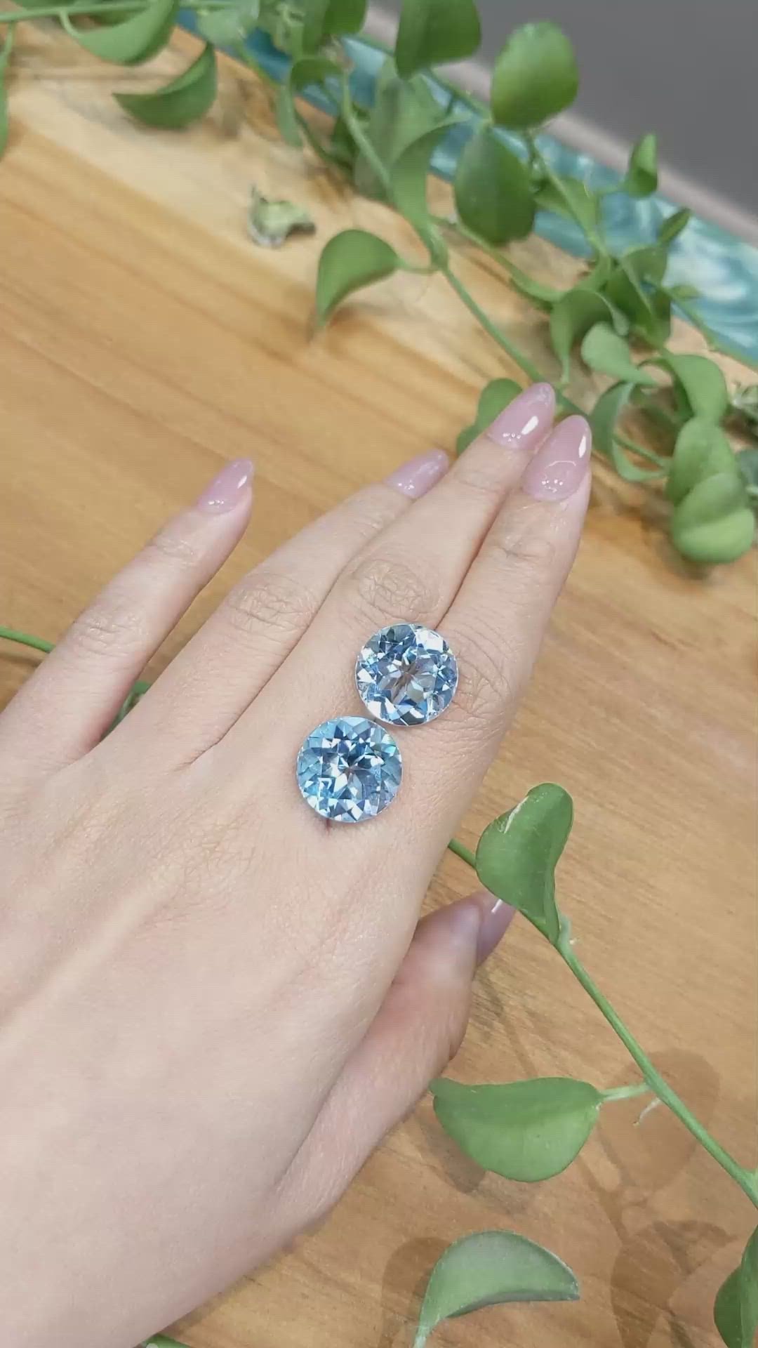 28.61 Ct.Tw.Total Carat Weight Topaz Pair from Brazil Size Video