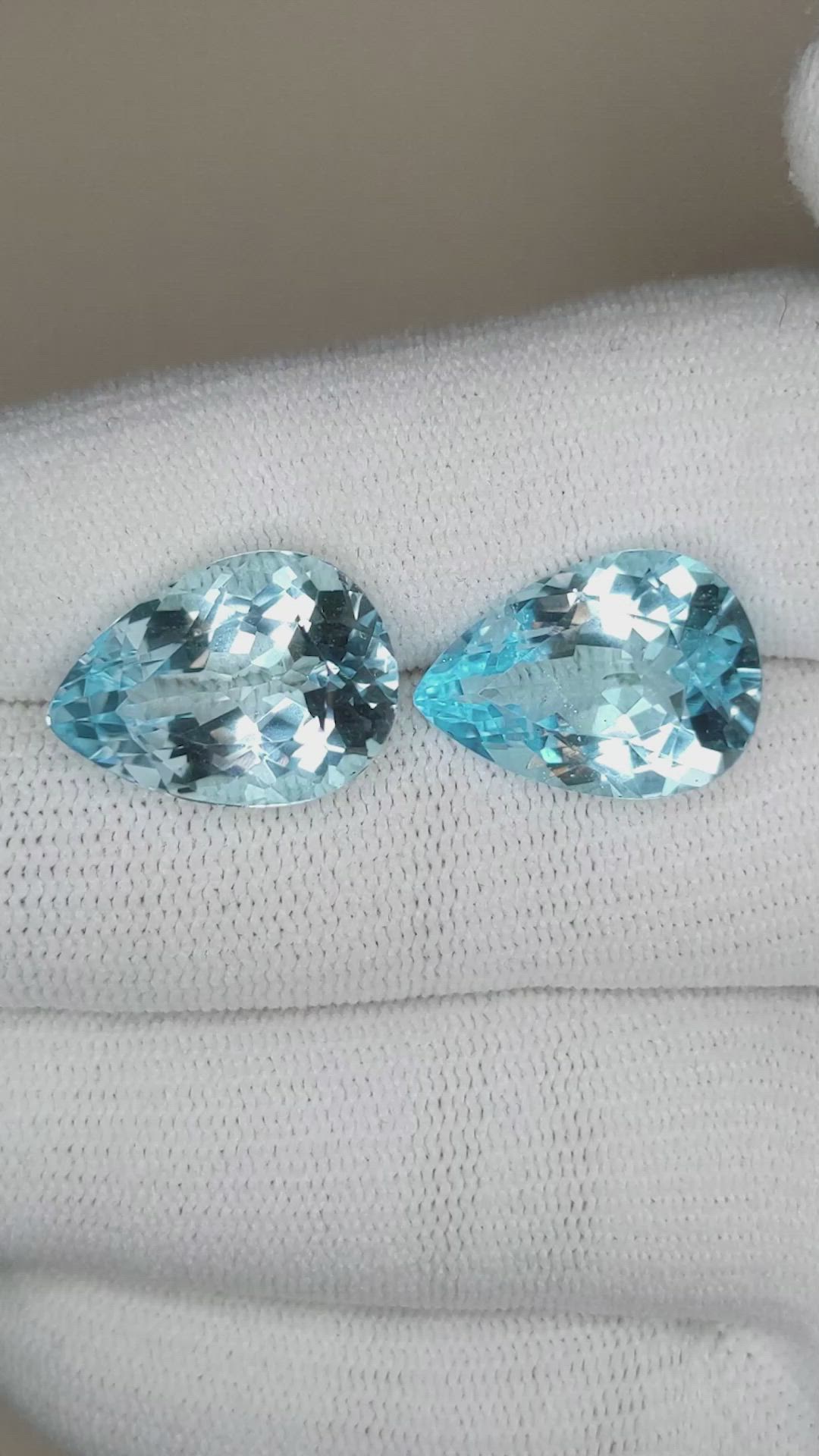 21.76 Ct.Tw.Total Carat Weight Topaz Pair from Brazil Size Video