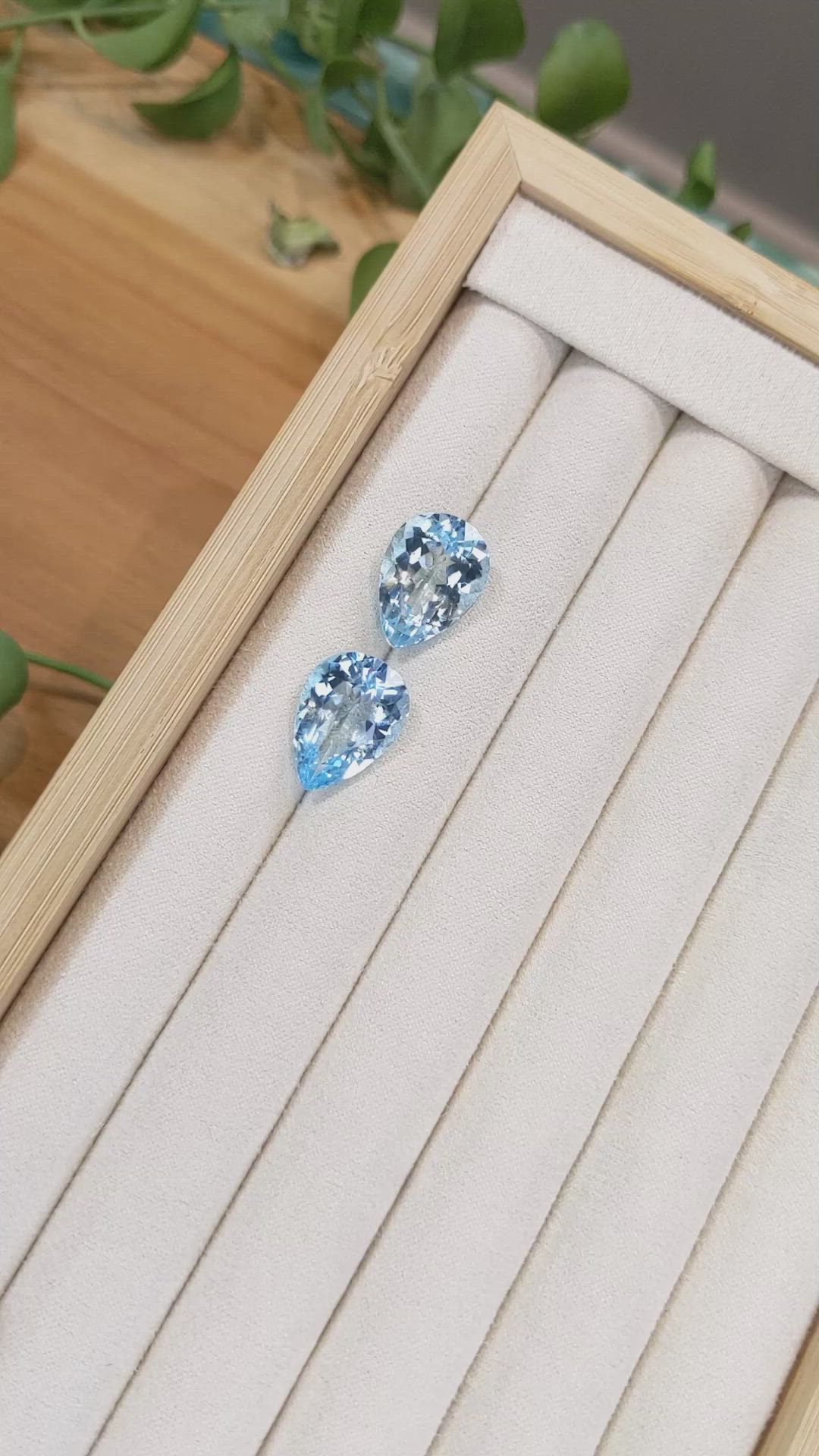 21.76 Ct.Tw.Total Carat Weight Topaz Pair from Brazil Size Video