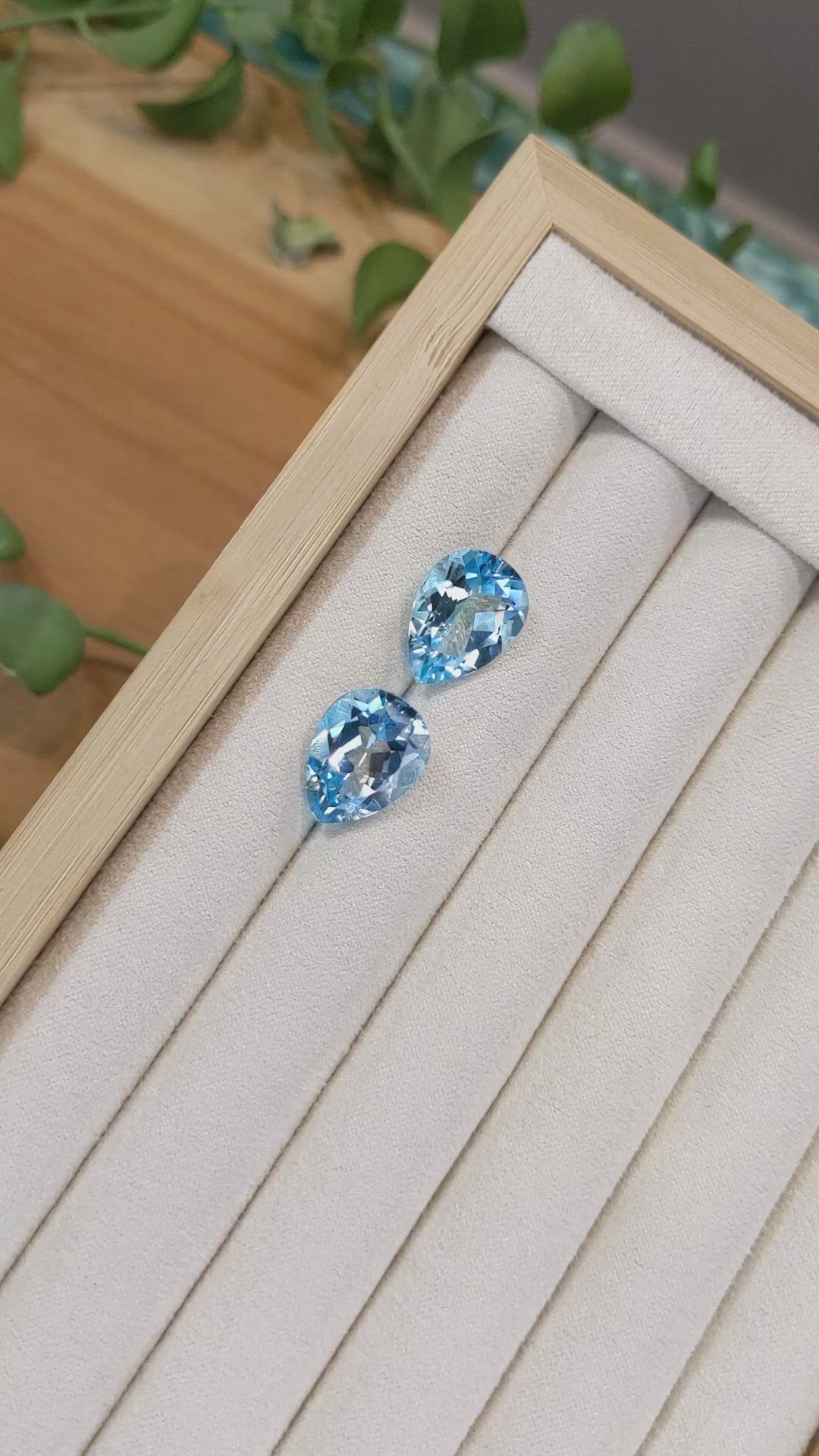 18.20&nbsp;Ct.Tw.Total Carat Weight Topaz Pair from Brazil Size Video