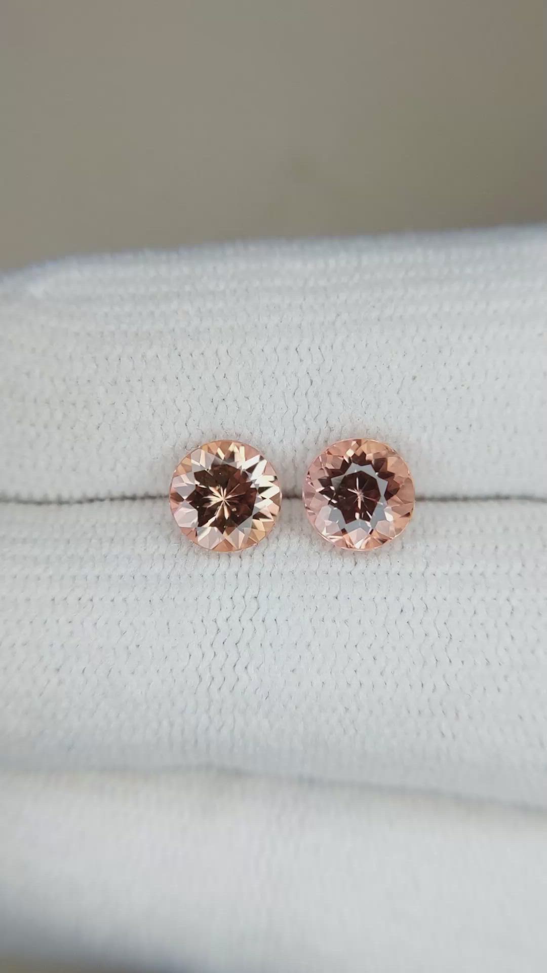 1.87 Ct.Tw.Total Carat Weight Topaz Pair from Brazil Size Video