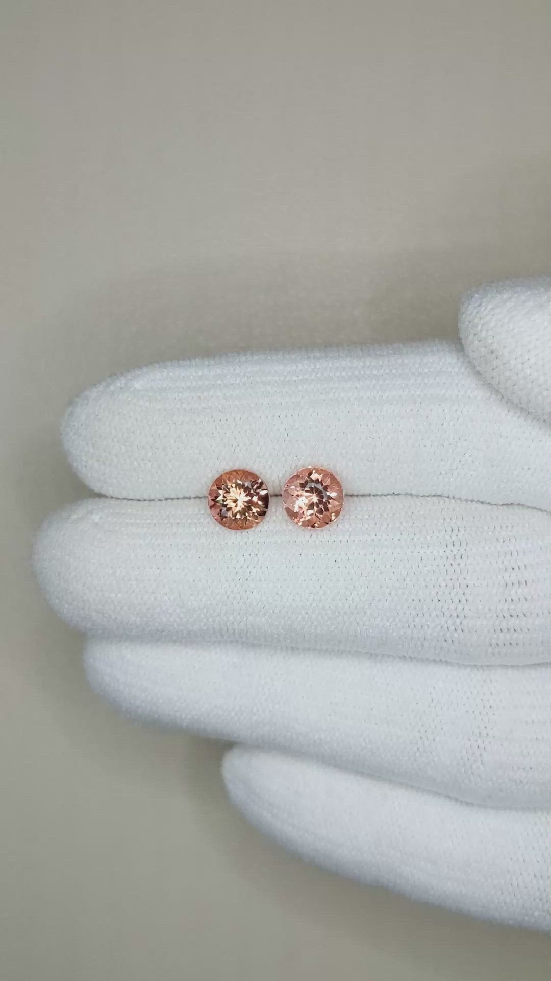 1.87 Ct.Tw.Total Carat Weight Topaz Pair from Brazil Size Video