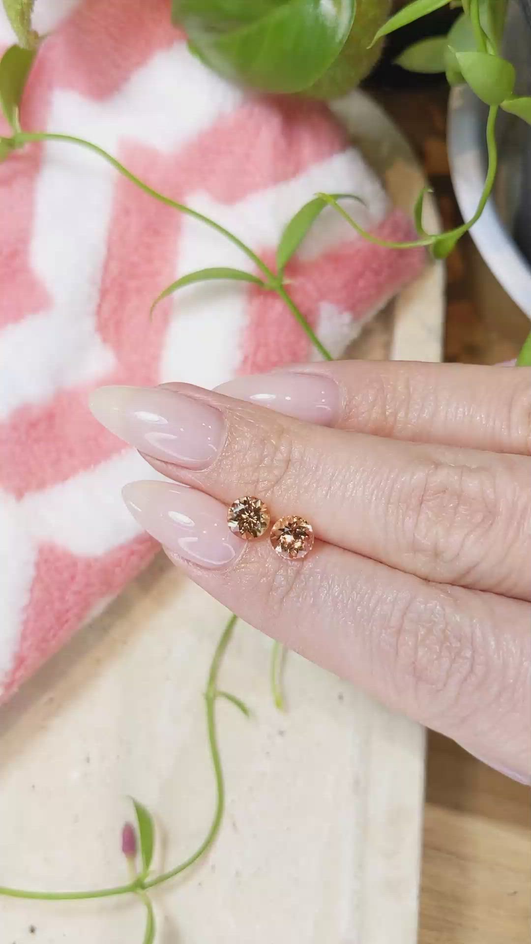 1.87 Ct.Tw.Total Carat Weight Topaz Pair from Brazil Size Video