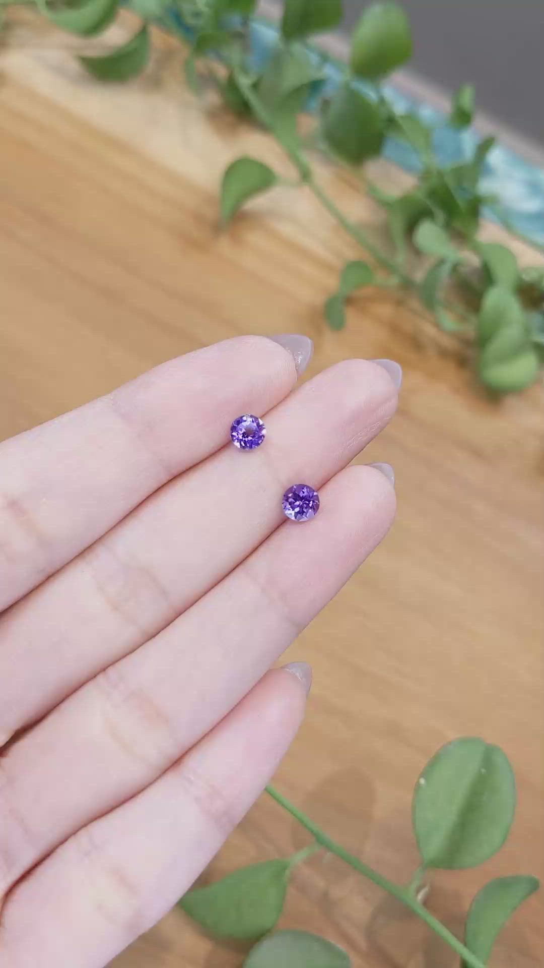 1.03 Ct.Tw.Total Carat Weight Tanzanite Pair from Tanzania Size Video