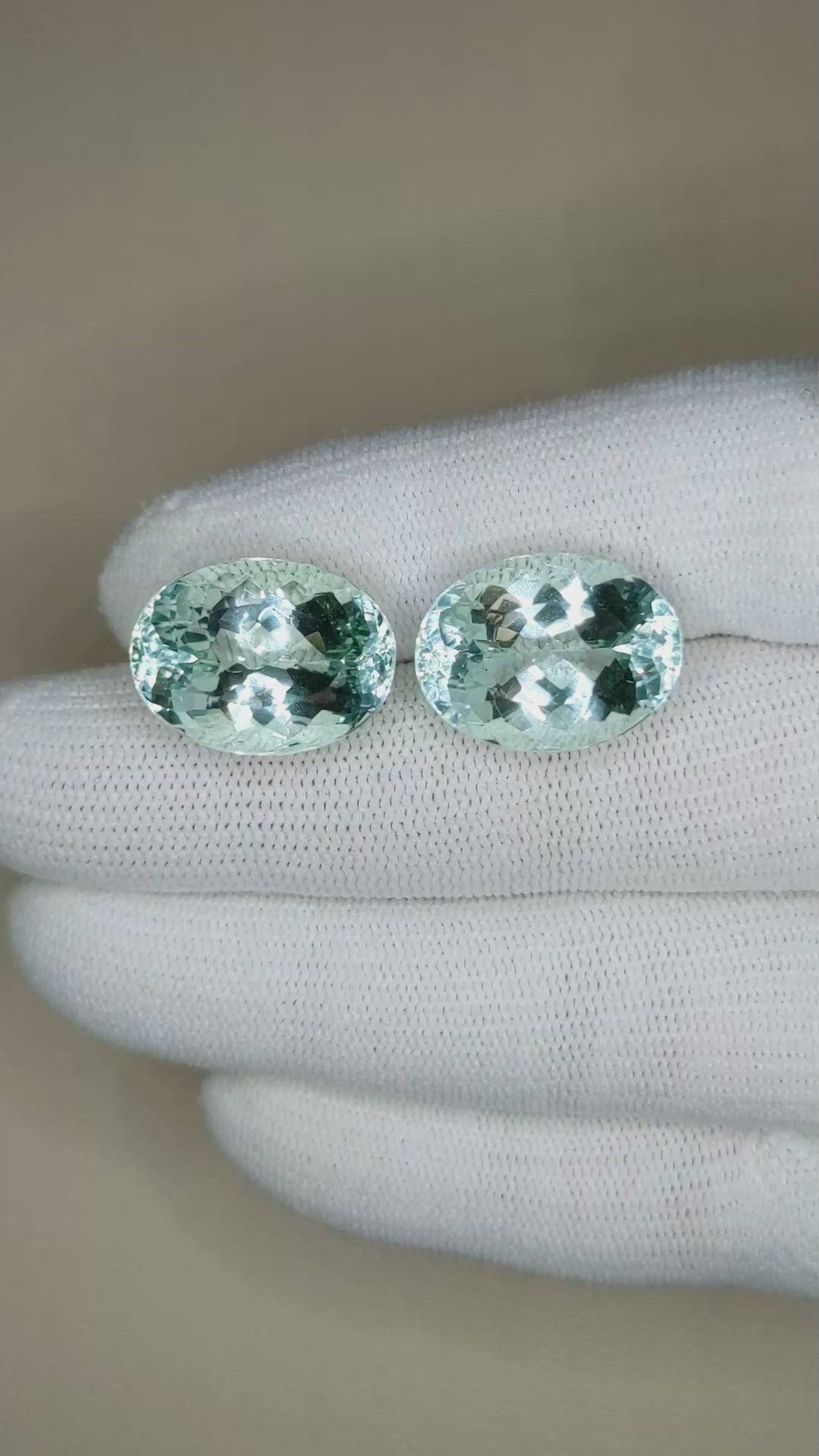 23.15&nbsp;Ct.Tw.Total Carat Weight Aquamarine Pair from Brazil Size Video