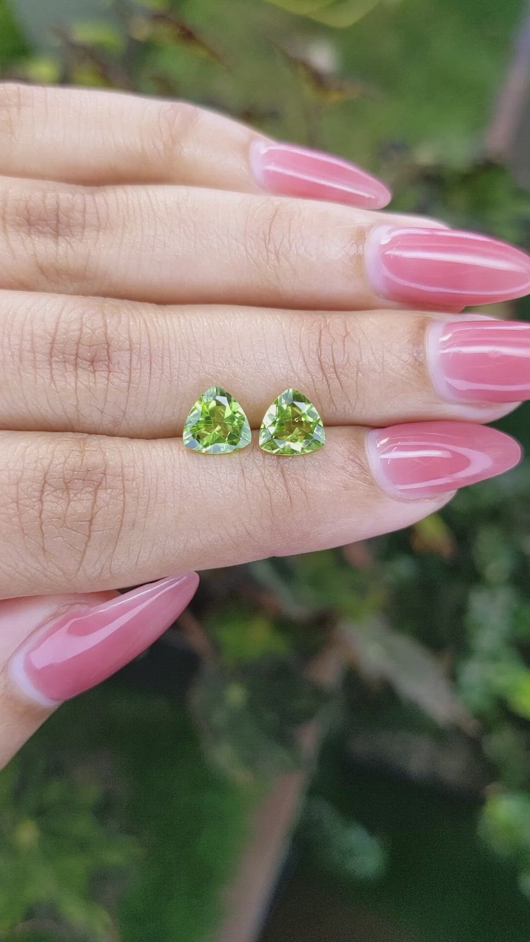 2.26 Ct.Tw.Total Carat Weight Peridot Pair from Pakistan Size Video