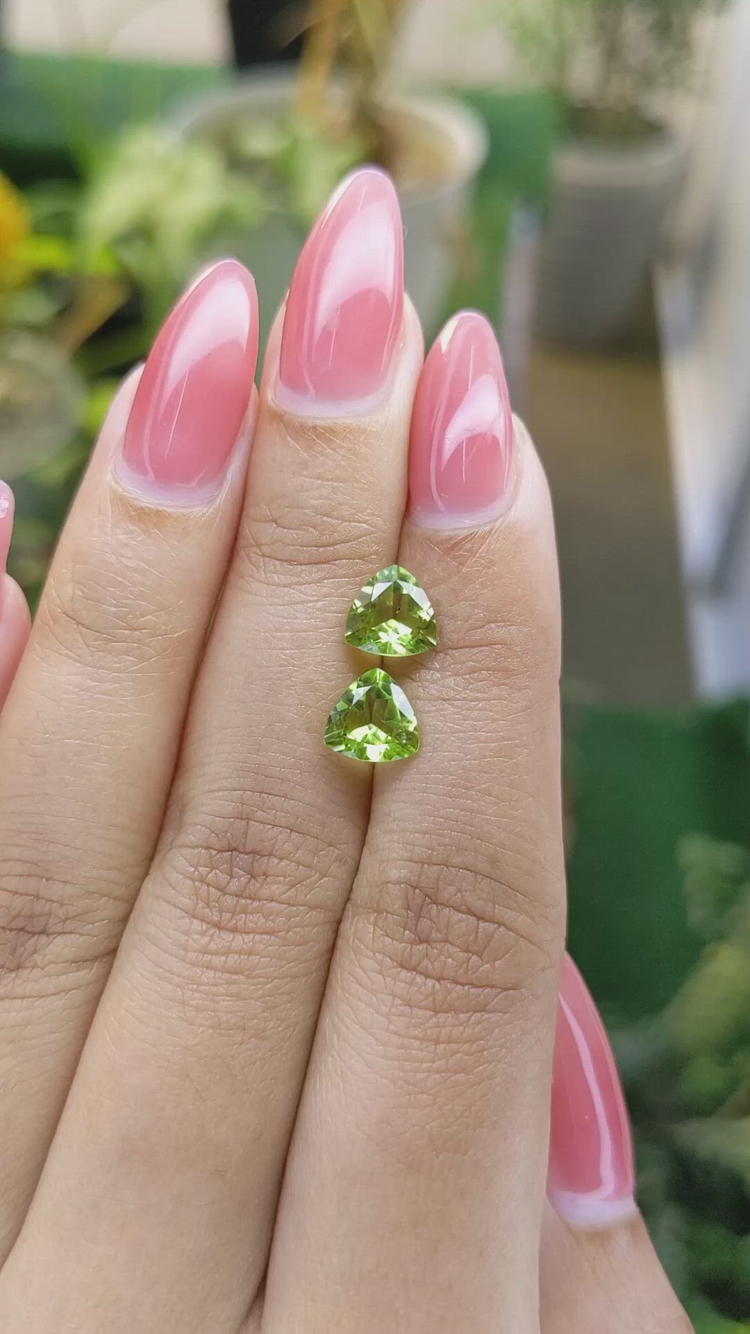 2.26 Ct.Tw.Total Carat Weight Peridot Pair from Pakistan Size Video