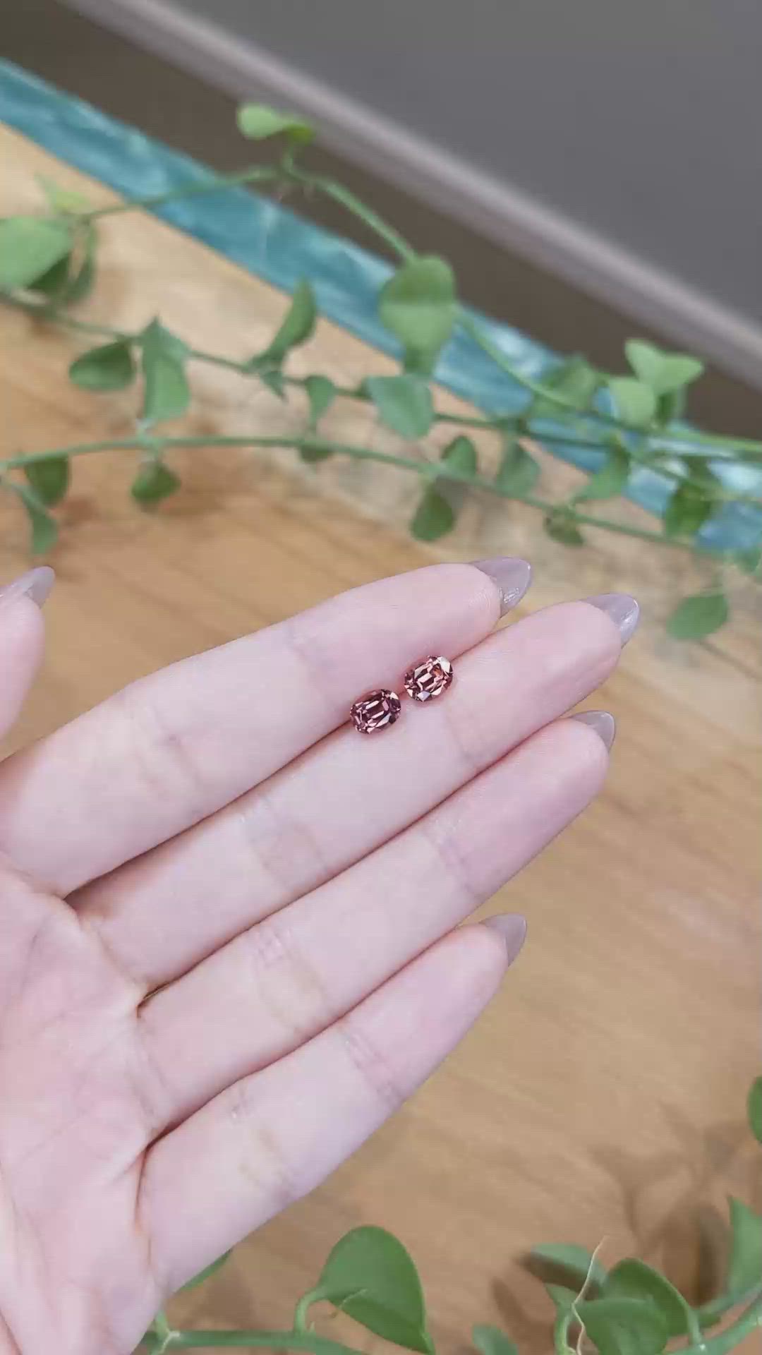 1.90 Ct.Tw.Total Carat Weight Mali Garnet Pair from West Africa Size Video