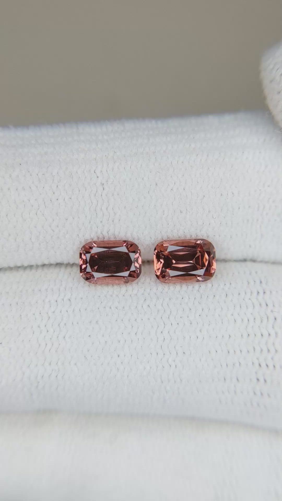 1.69&nbsp;Ct.Tw.Total Carat Weight Mali Garnet Pair from West Africa Size Video