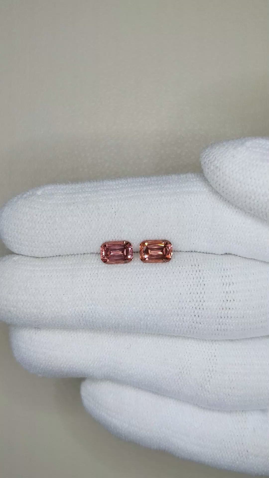 1.69&nbsp;Ct.Tw.Total Carat Weight Mali Garnet Pair from West Africa Size Video