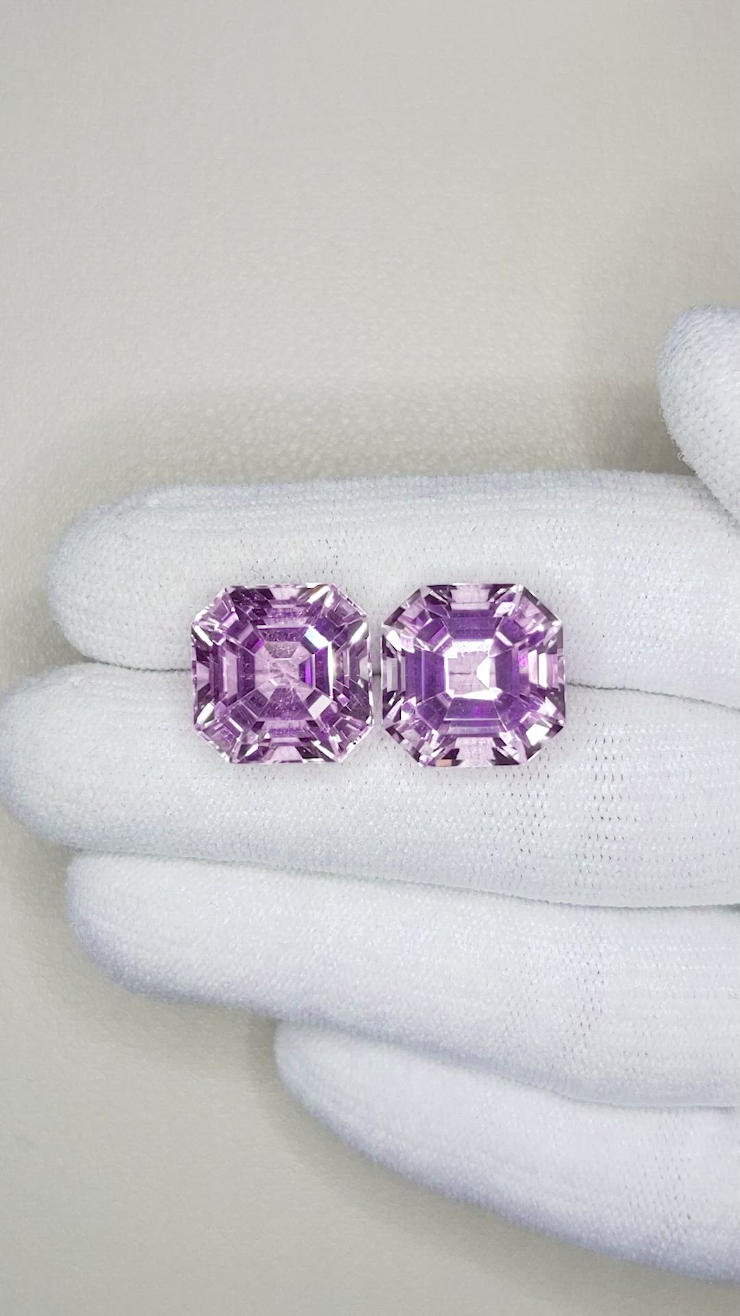 24.45 Ct.Tw.Total Carat Weight Kunzite Pair from Afghanistan Size Video