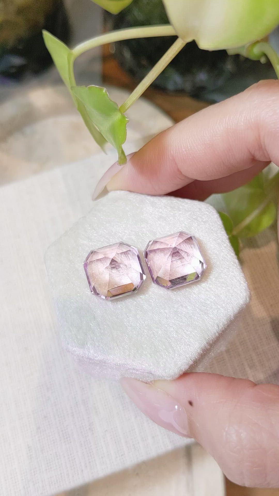24.45 Ct.Tw.Total Carat Weight Kunzite Pair from Afghanistan Size Video