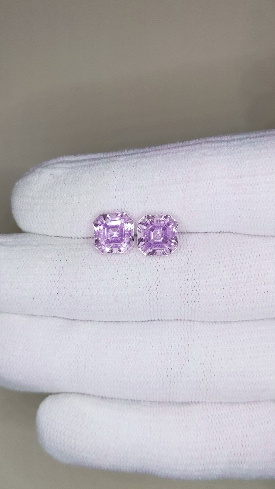 6.53 Ct.Tw.Total Carat Weight Kunzite Pair from Afghanistan Size Video
