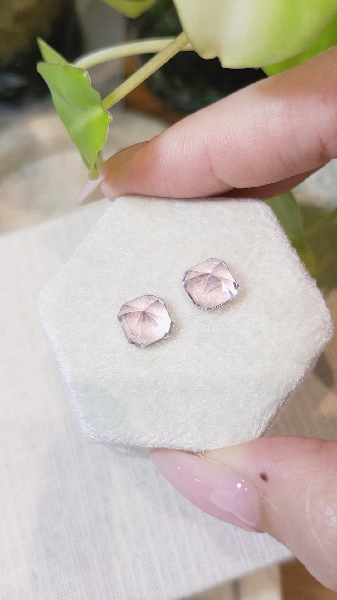 6.53 Ct.Tw.Total Carat Weight Kunzite Pair from Afghanistan Size Video