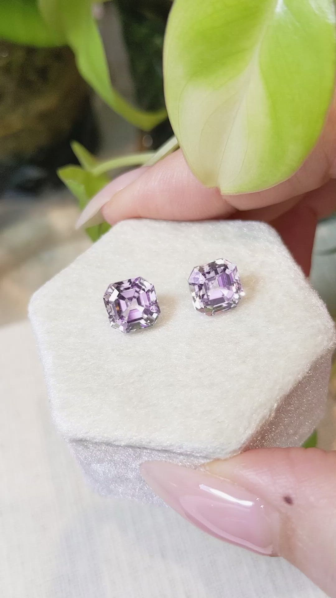 6.53 Ct.Tw.Total Carat Weight Kunzite Pair from Afghanistan Size Video