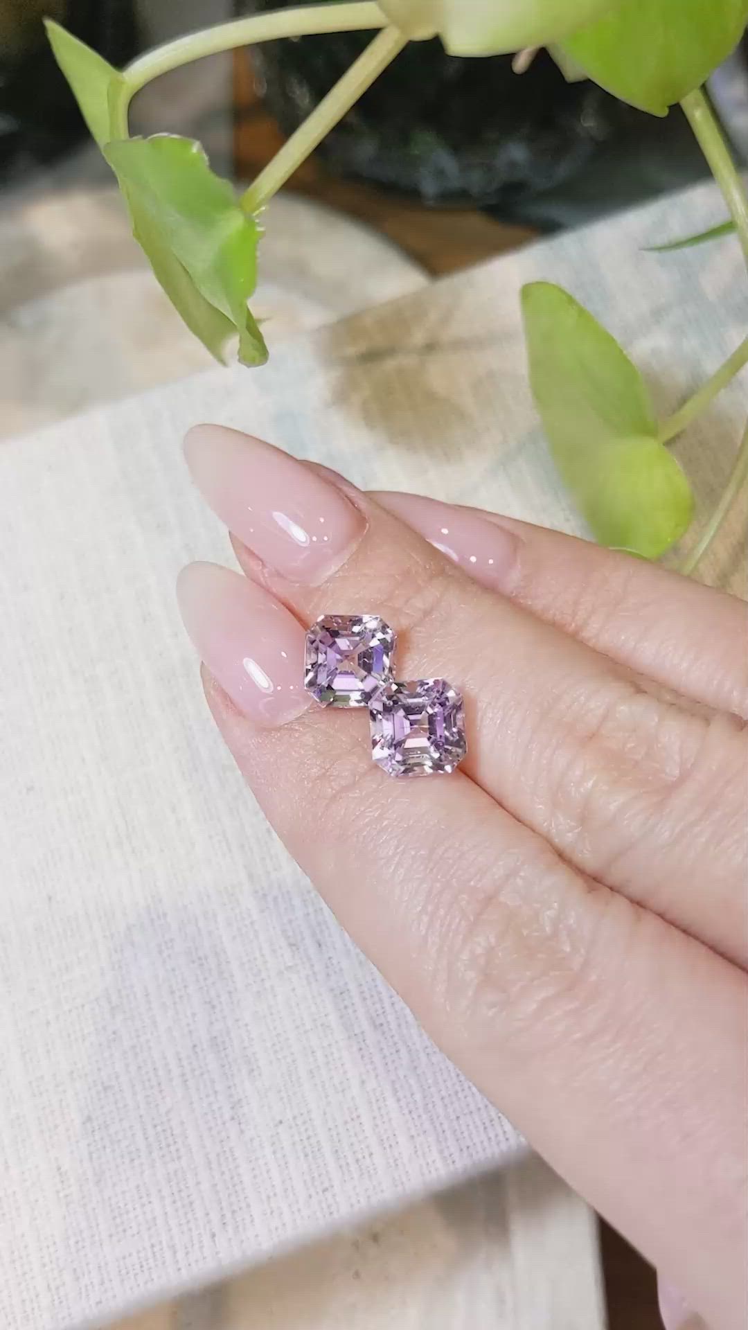 6.53 Ct.Tw.Total Carat Weight Kunzite Pair from Afghanistan Size Video