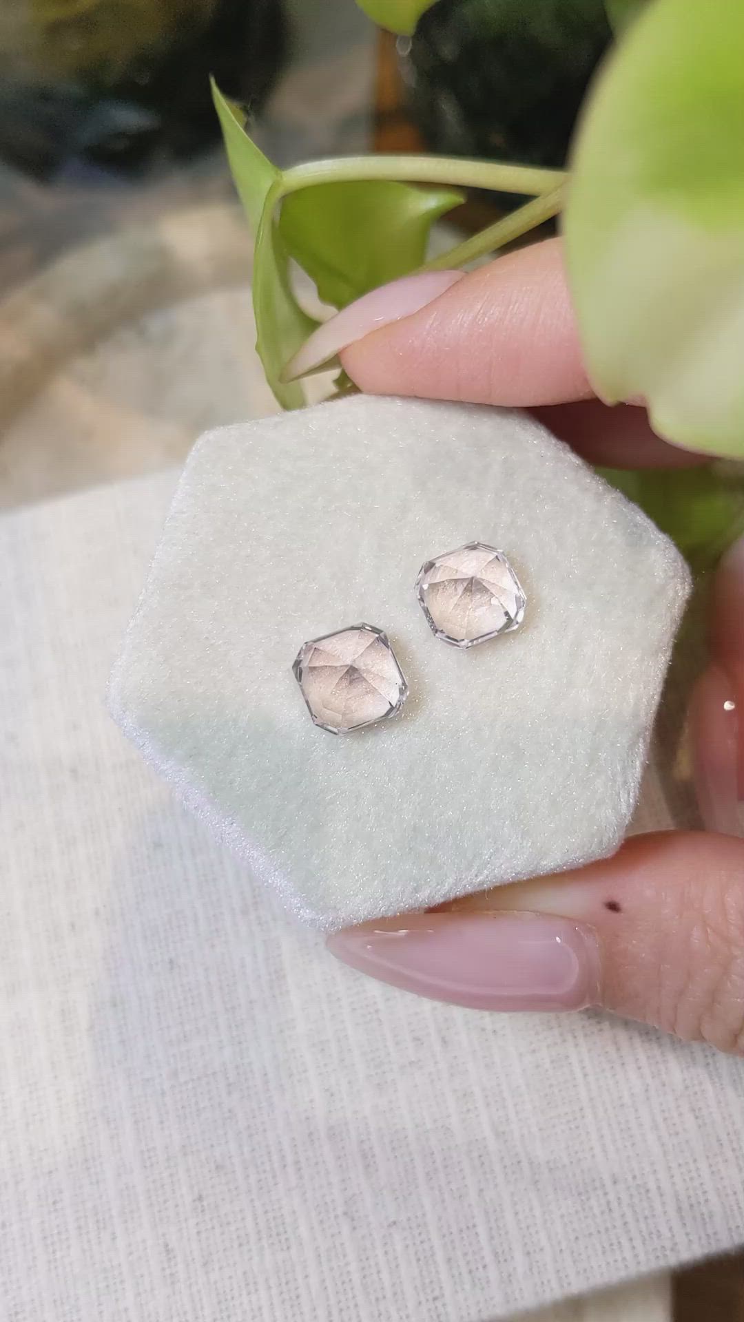 6.72 Ct.Tw.Total Carat Weight Kunzite Pair from Afghanistan Size Video